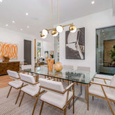 Realm Sphere 5 Light Linear Chandelier Modern Gold