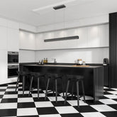 Hudson LED 1 Light Linear Chandelier Matte Black
