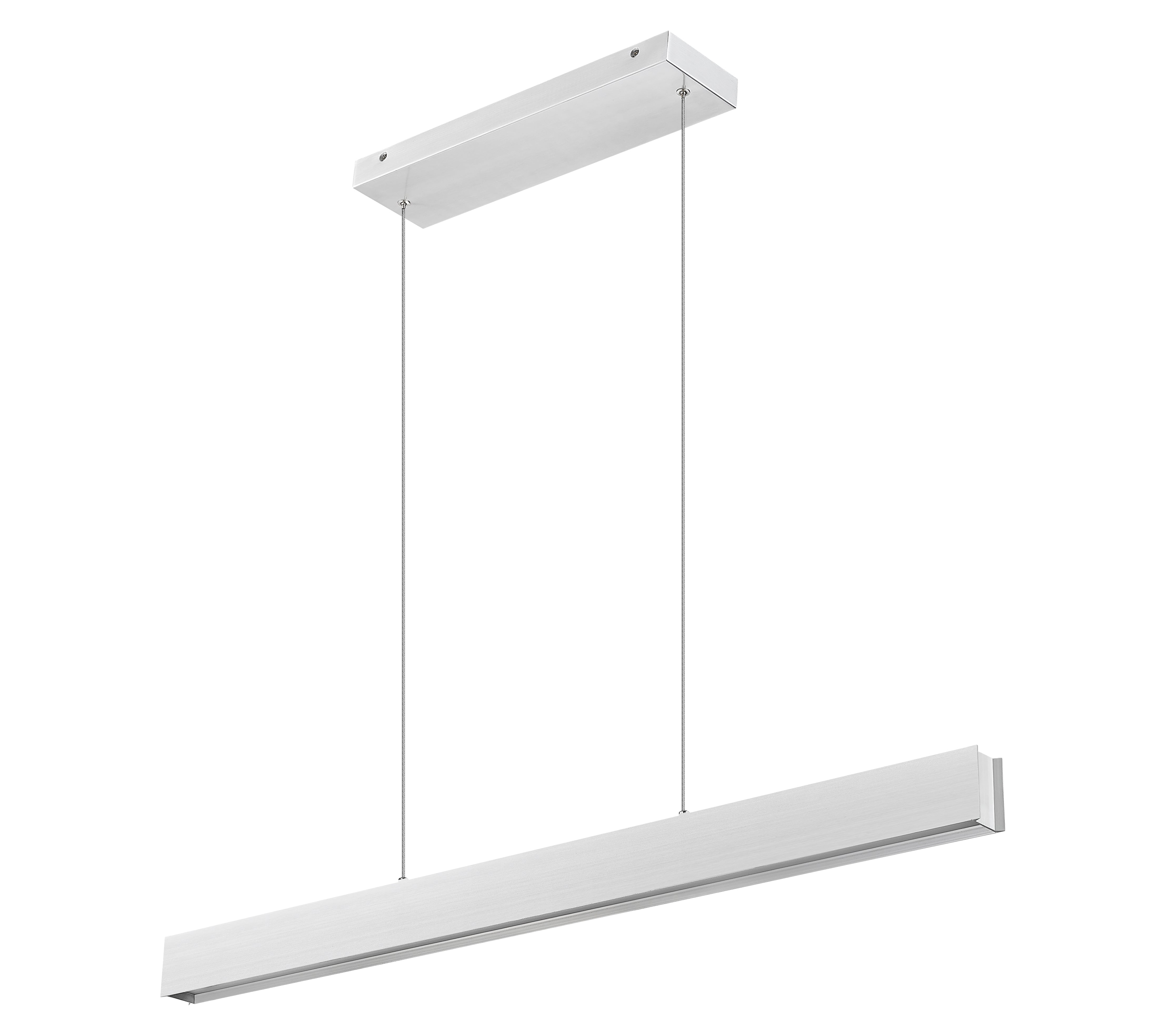 Hudson LED 1 Light Linear Chandelier Brushed Nickel