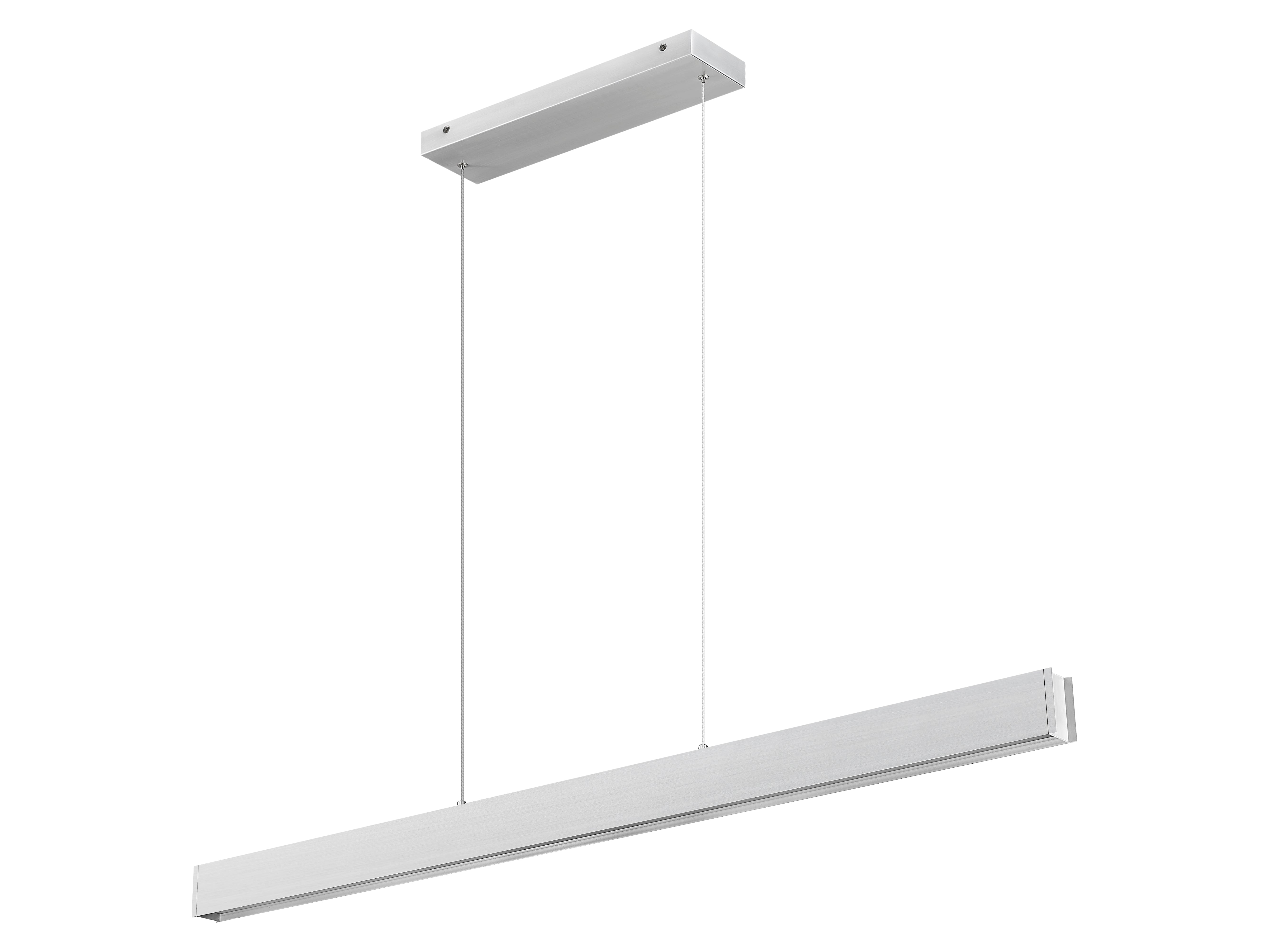 Hudson LED 1 Light Linear Chandelier Brushed Nickel