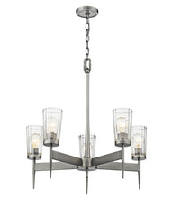 Flair 5 Light Chandelier Antique Nickel