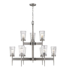 Flair 9 Light Chandelier Antique Nickel