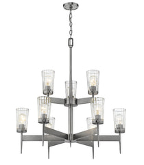 Flair 9 Light Chandelier Antique Nickel