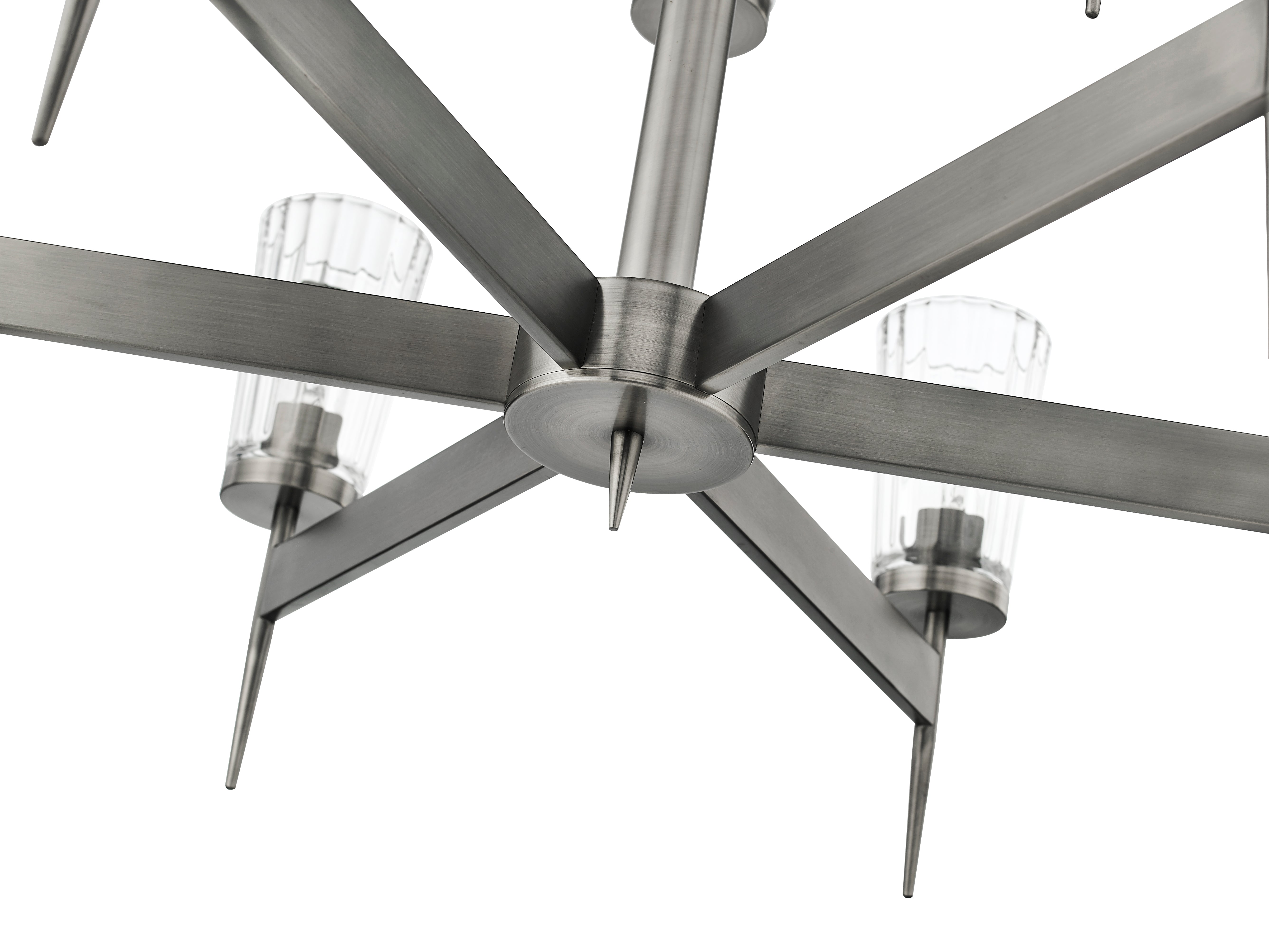 Flair 9 Light Chandelier Antique Nickel