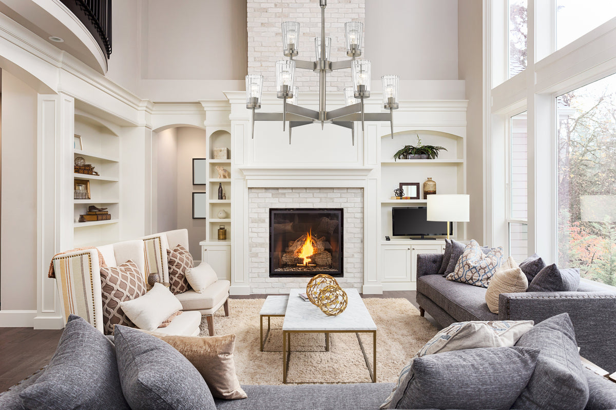 Flair 9 Light Chandelier Antique Nickel