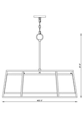 Lenyx Pendant 8 Light Chandelier Iron Ore