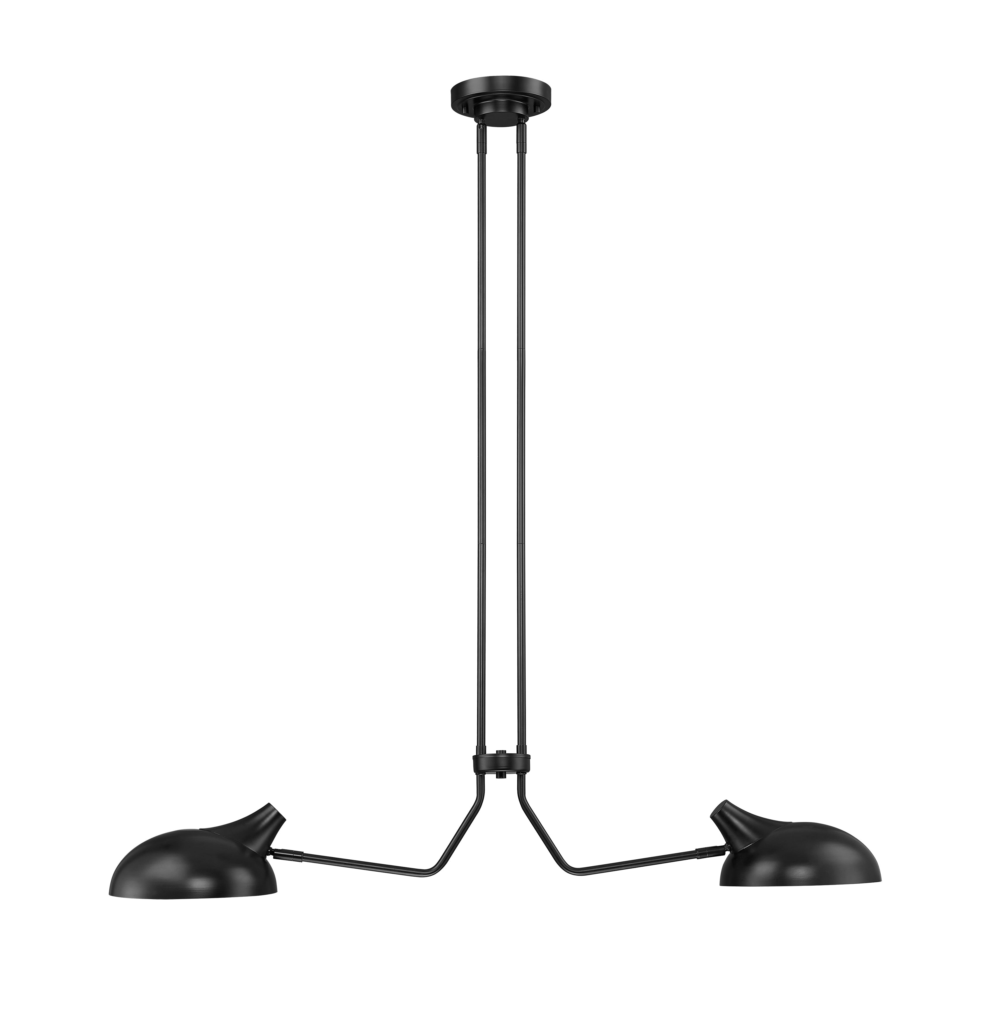 Bellamy 2 Light Linear Chandelier Matte Black