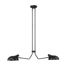 Bellamy 2 Light Linear Chandelier Matte Black