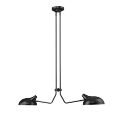 Bellamy 2 Light Linear Chandelier Matte Black