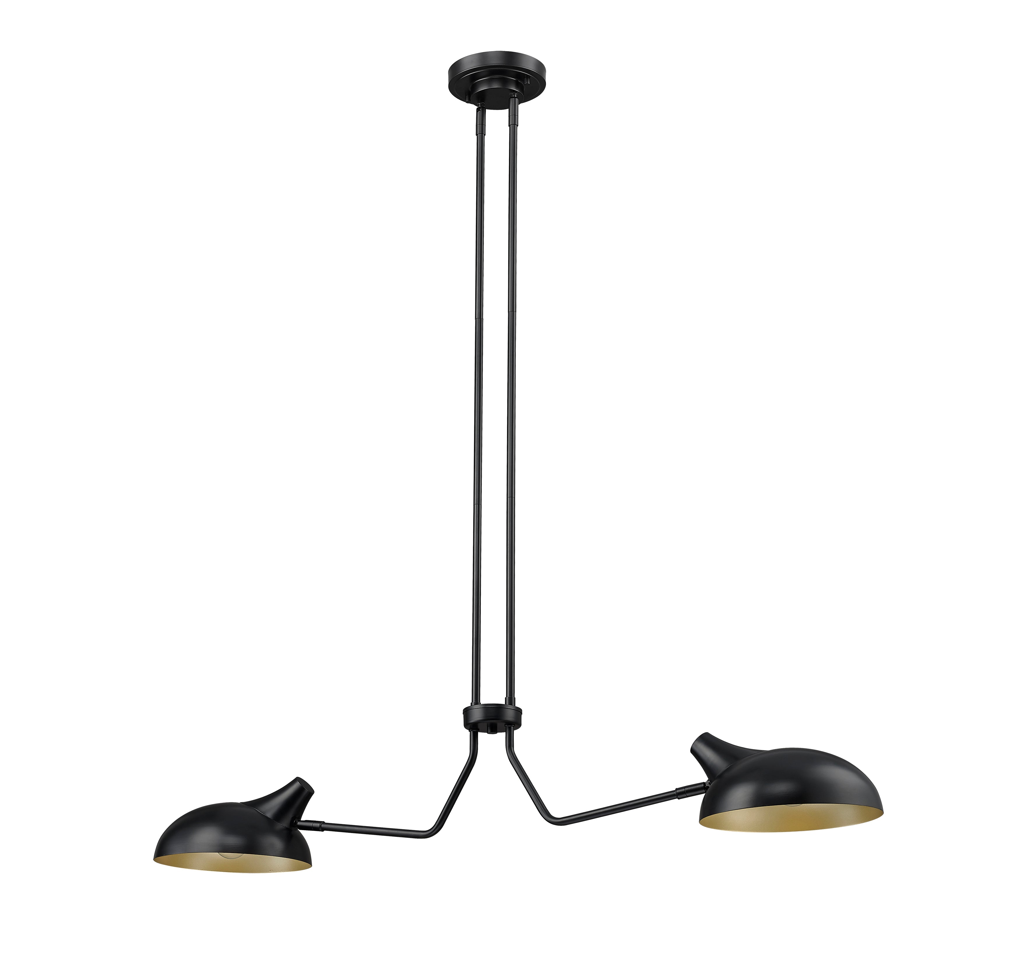 Bellamy 2 Light Linear Chandelier Matte Black