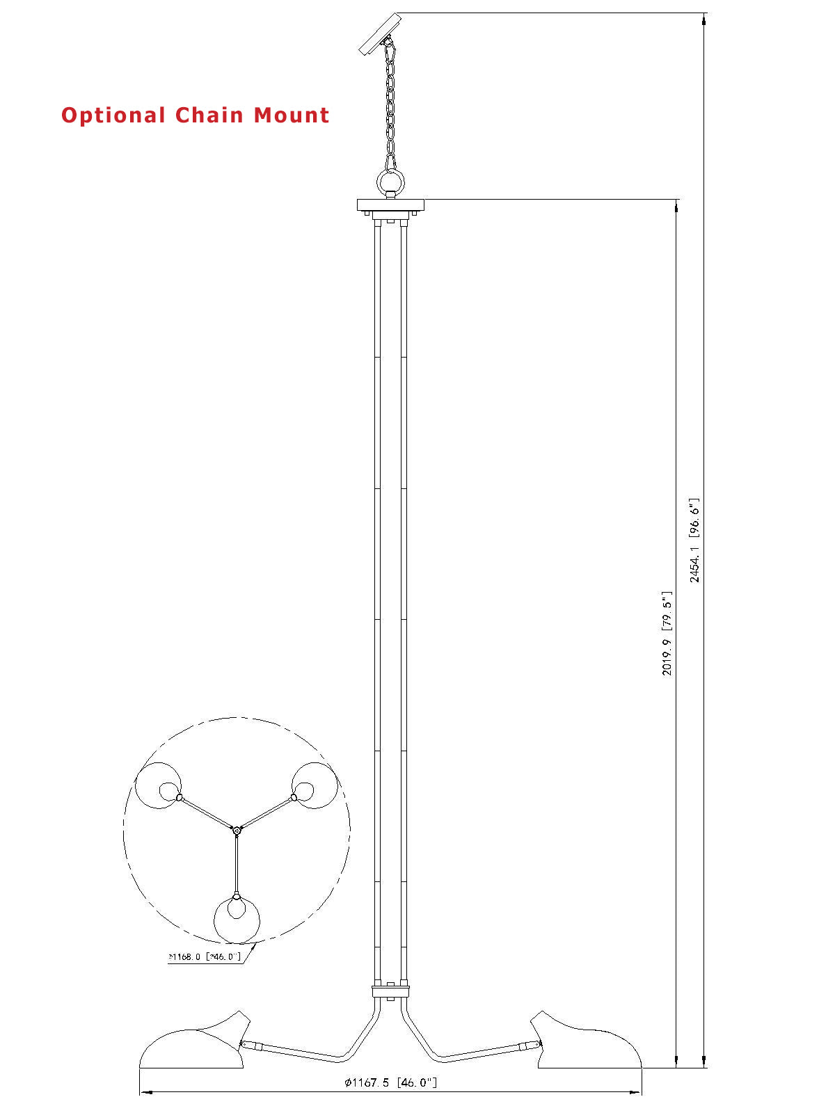 Bellamy 3 Light Chandelier Matte Black
