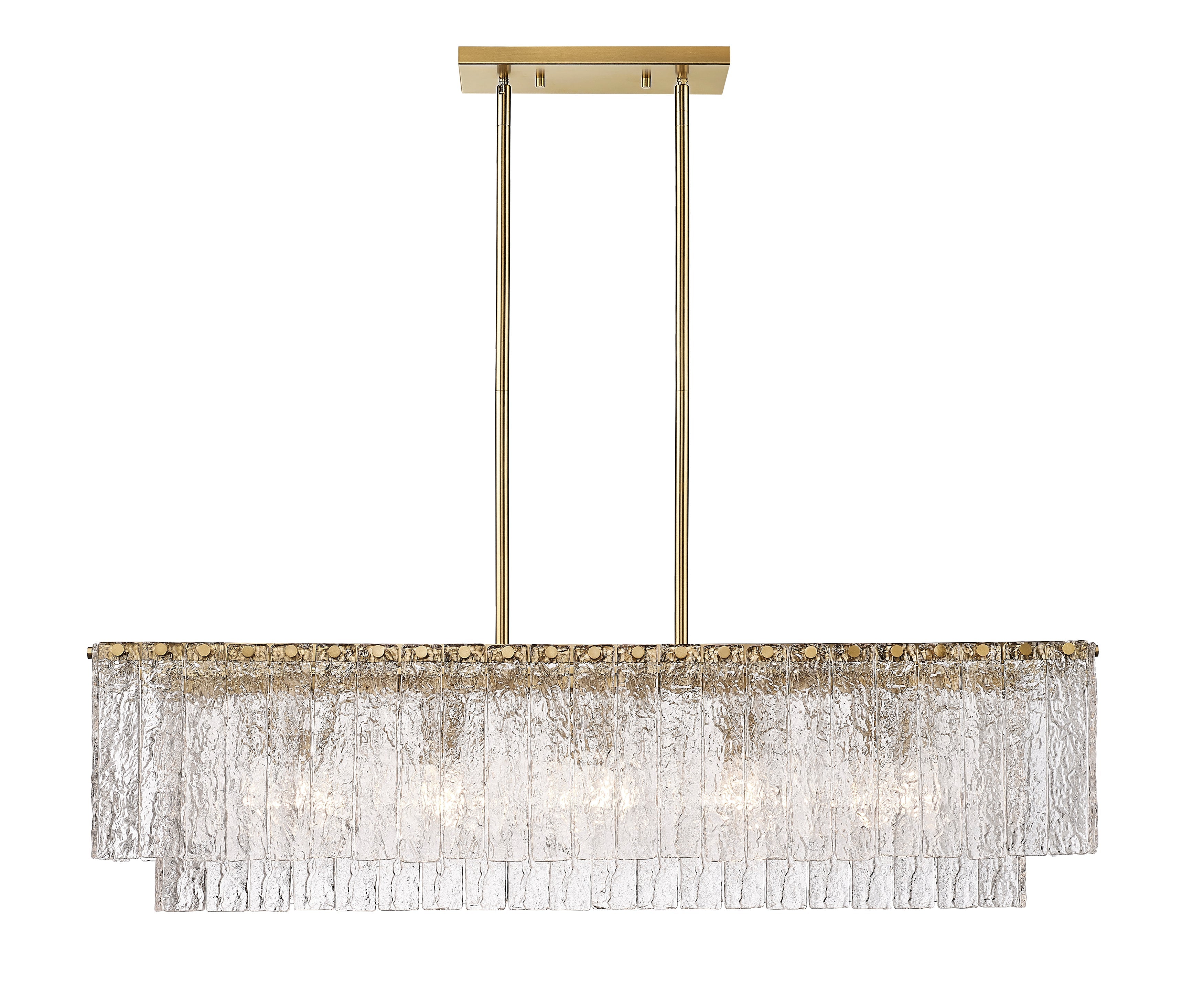 Glacier 5 Light Linear Chandelier Modern Gold