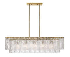 Glacier 5 Light Linear Chandelier Modern Gold