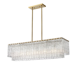 Glacier 5 Light Linear Chandelier Modern Gold