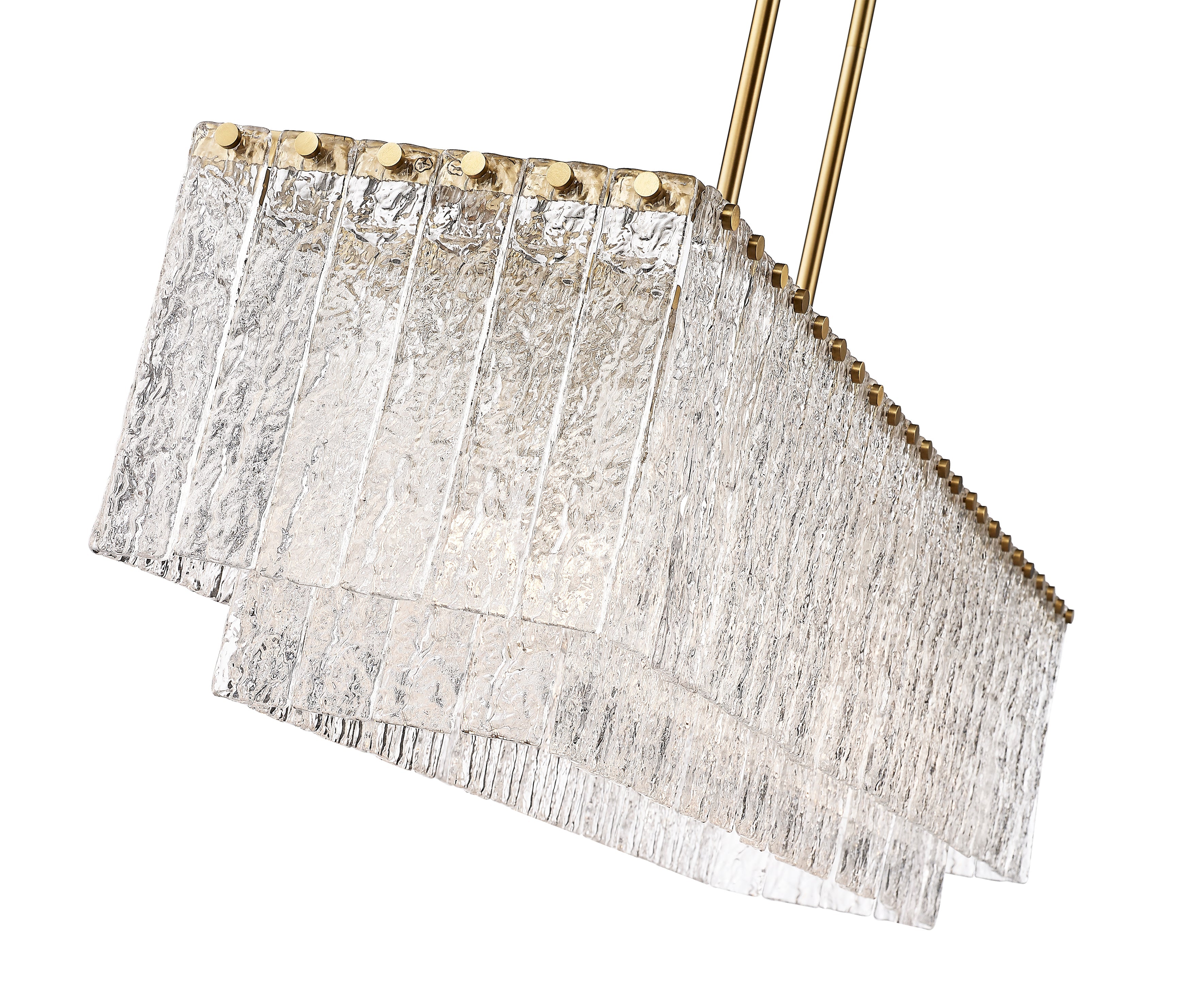 Glacier 5 Light Linear Chandelier Modern Gold