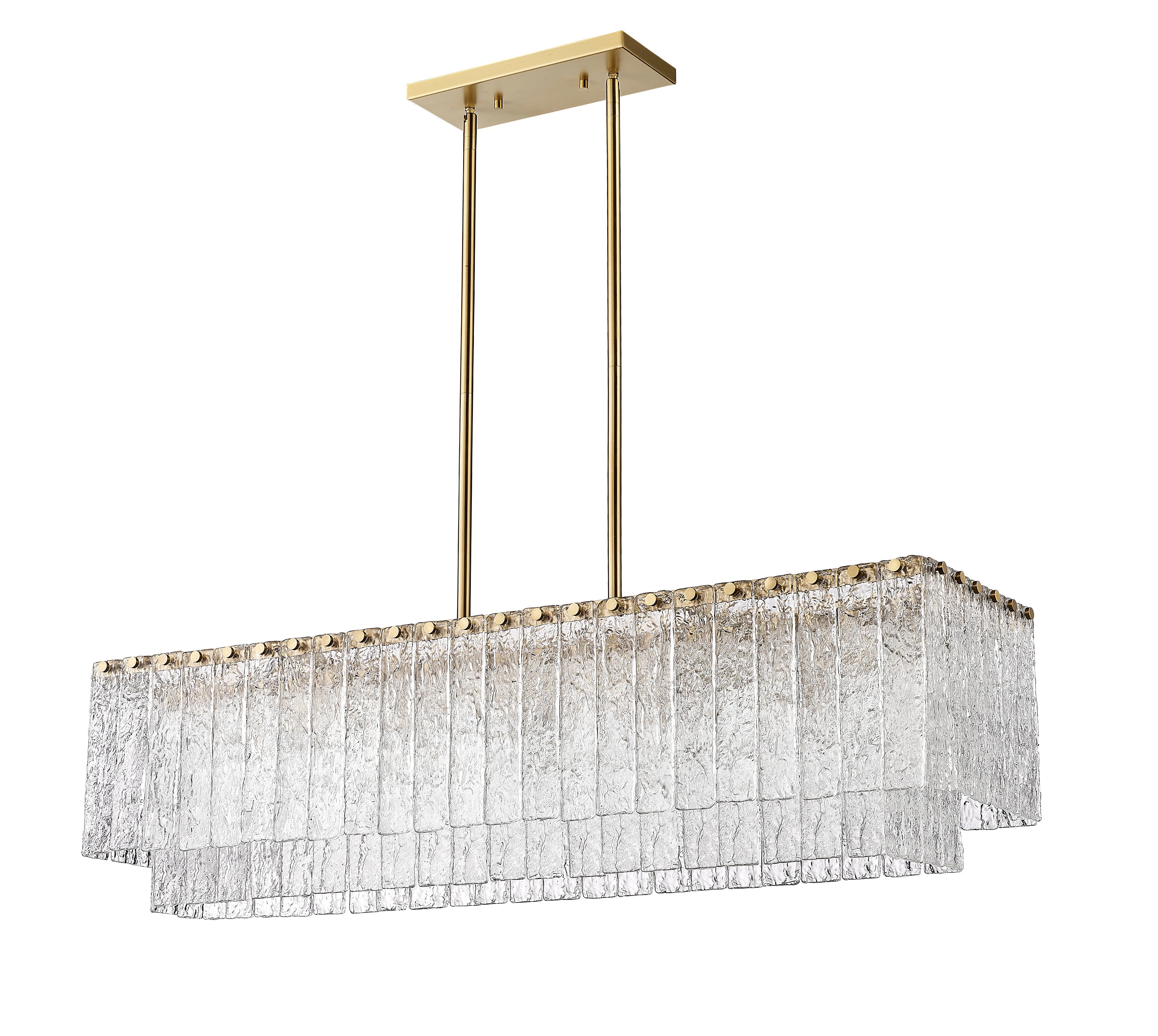 Glacier 5 Light Linear Chandelier Modern Gold