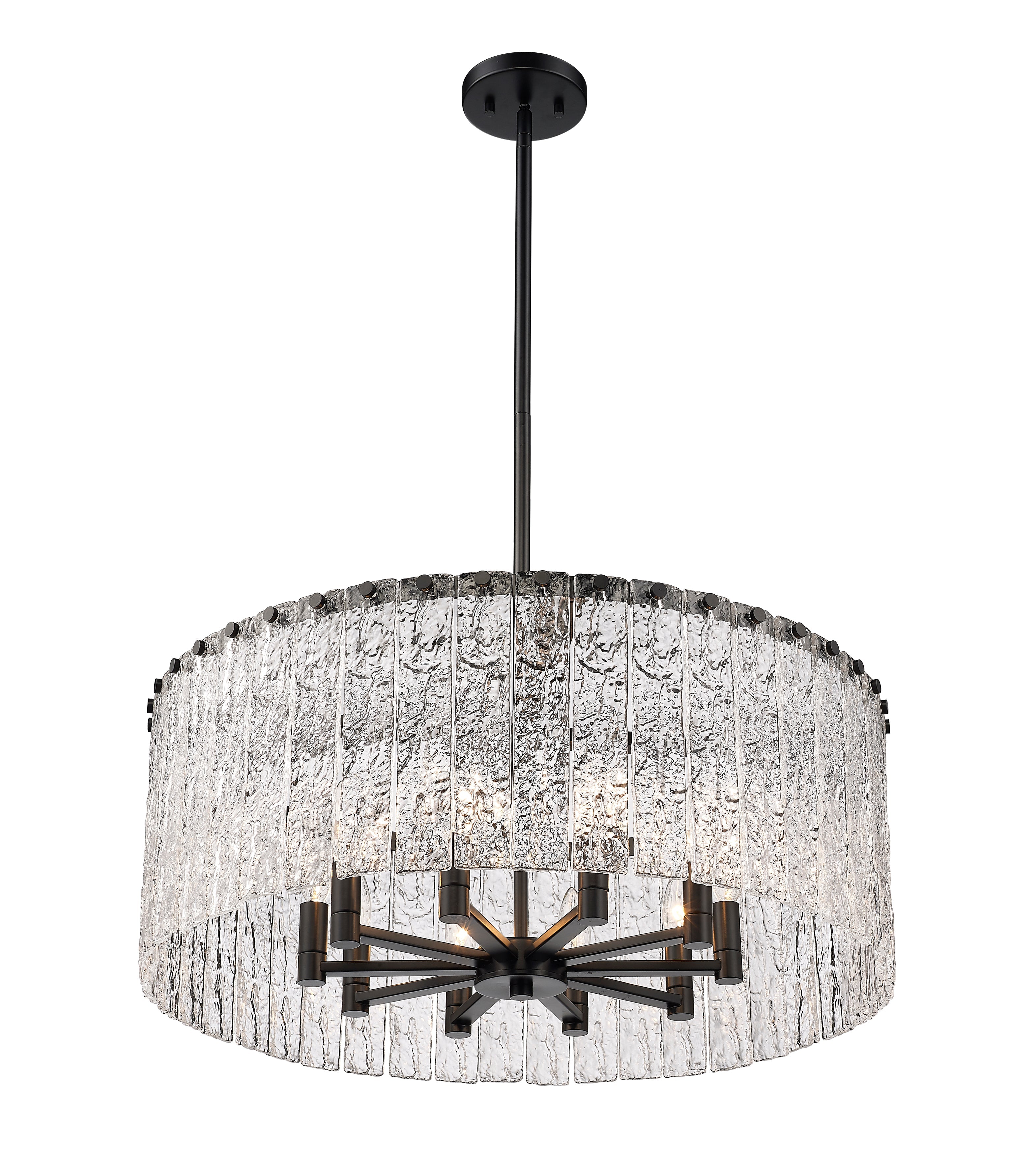 Glacier 10 Light Chandelier Matte Black