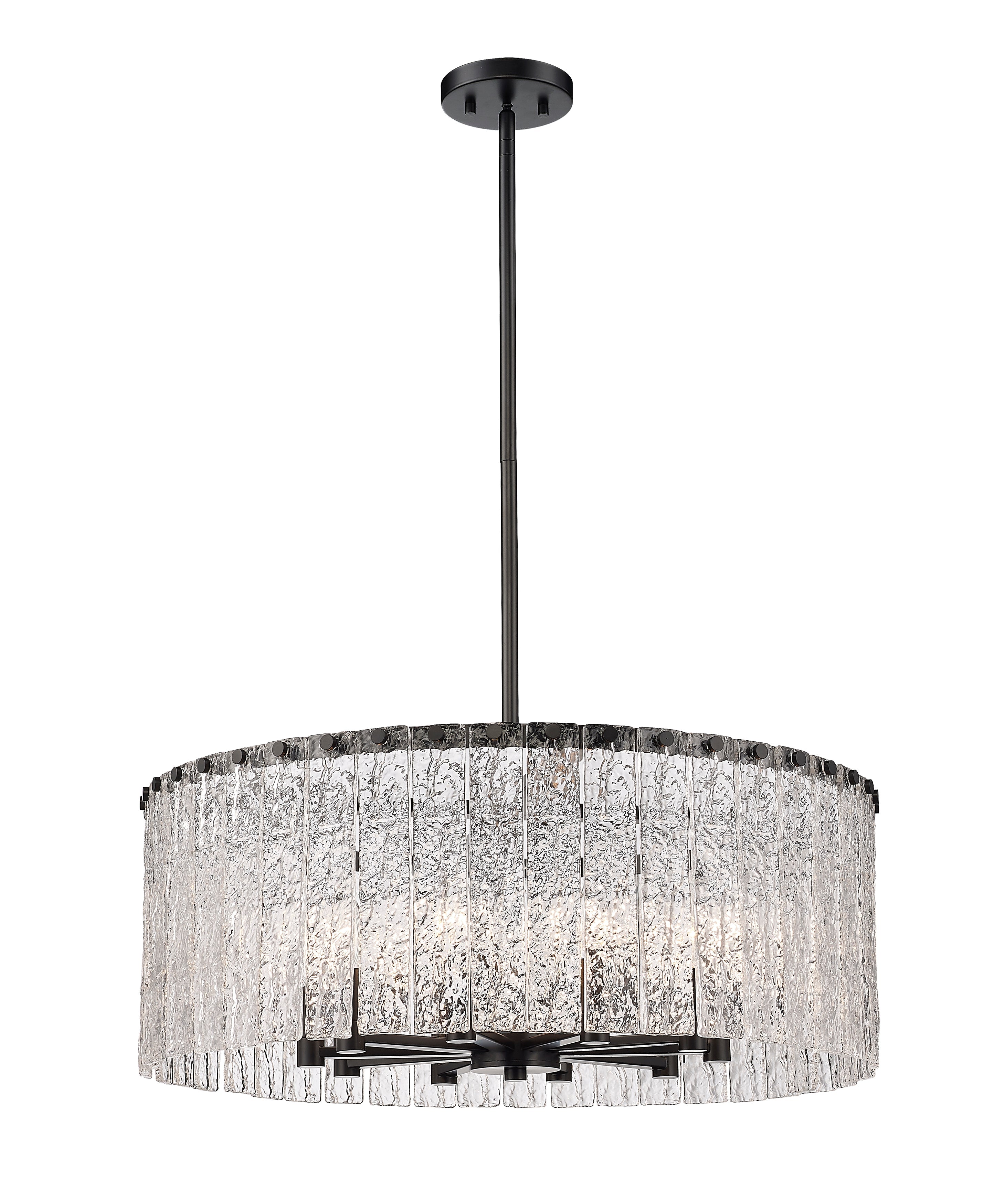 Glacier 10 Light Chandelier Matte Black