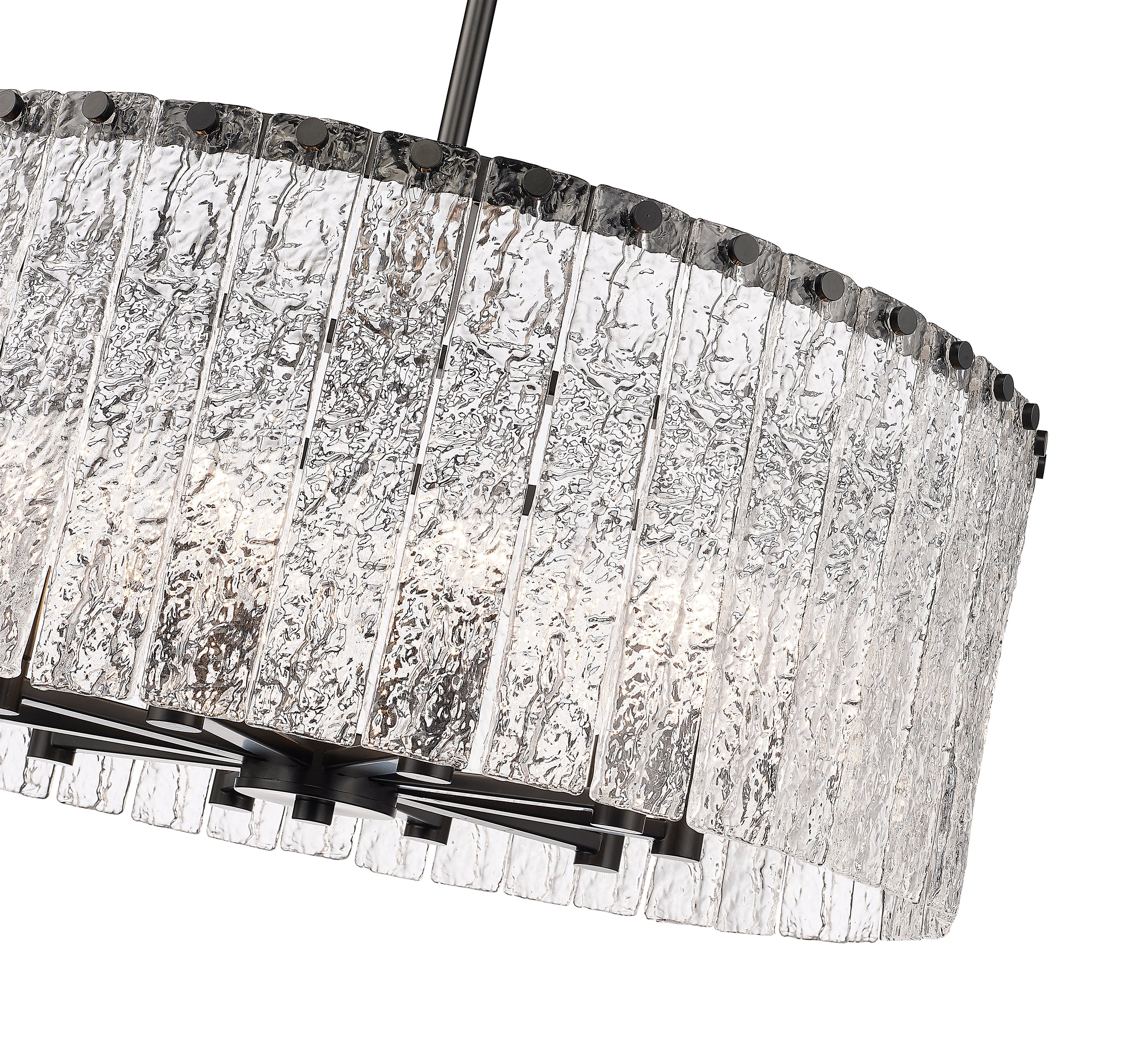 Glacier 10 Light Chandelier Matte Black