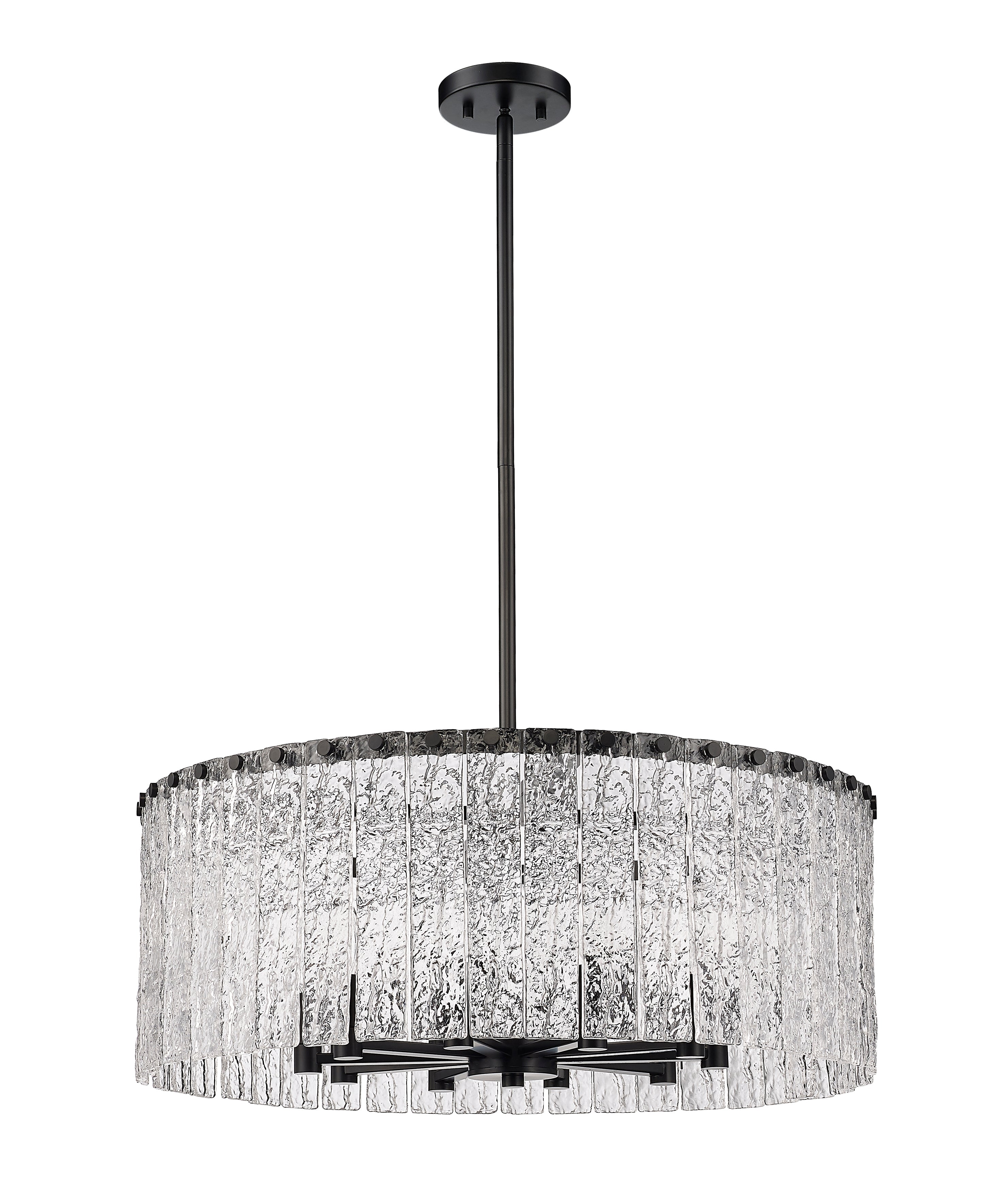 Glacier 10 Light Chandelier Matte Black