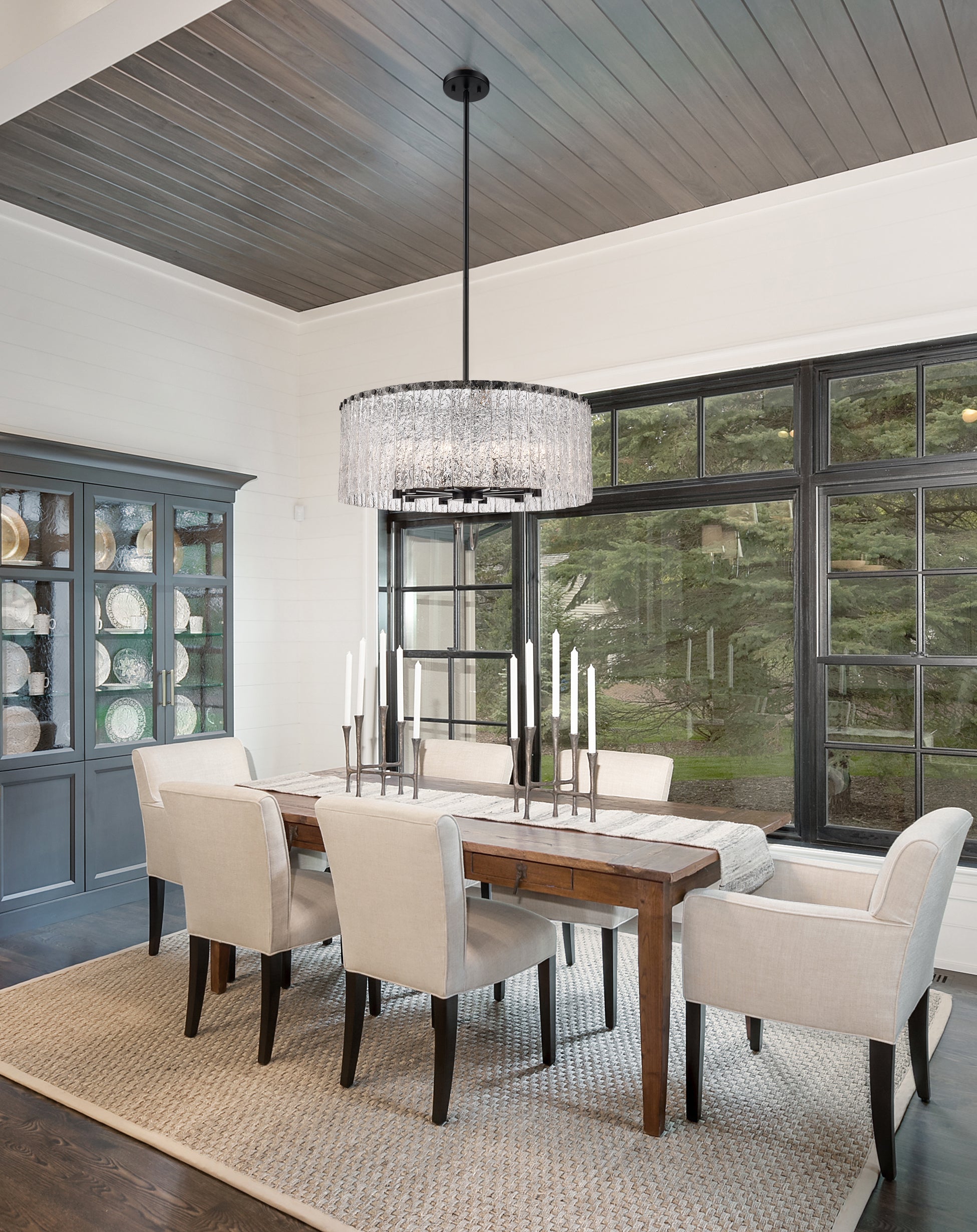 Glacier 10 Light Chandelier Matte Black
