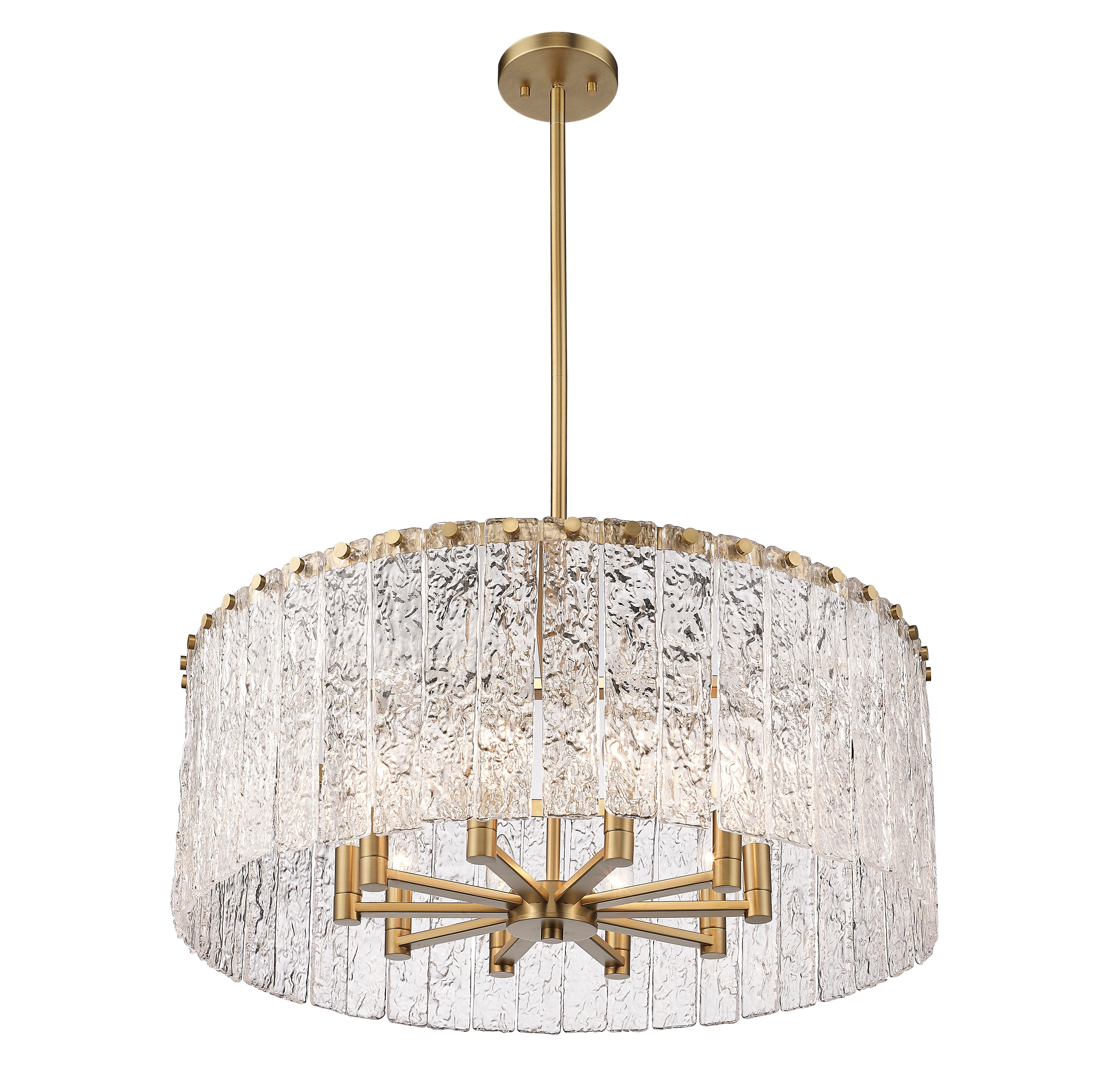 Glacier 10 Light Chandelier Modern Gold