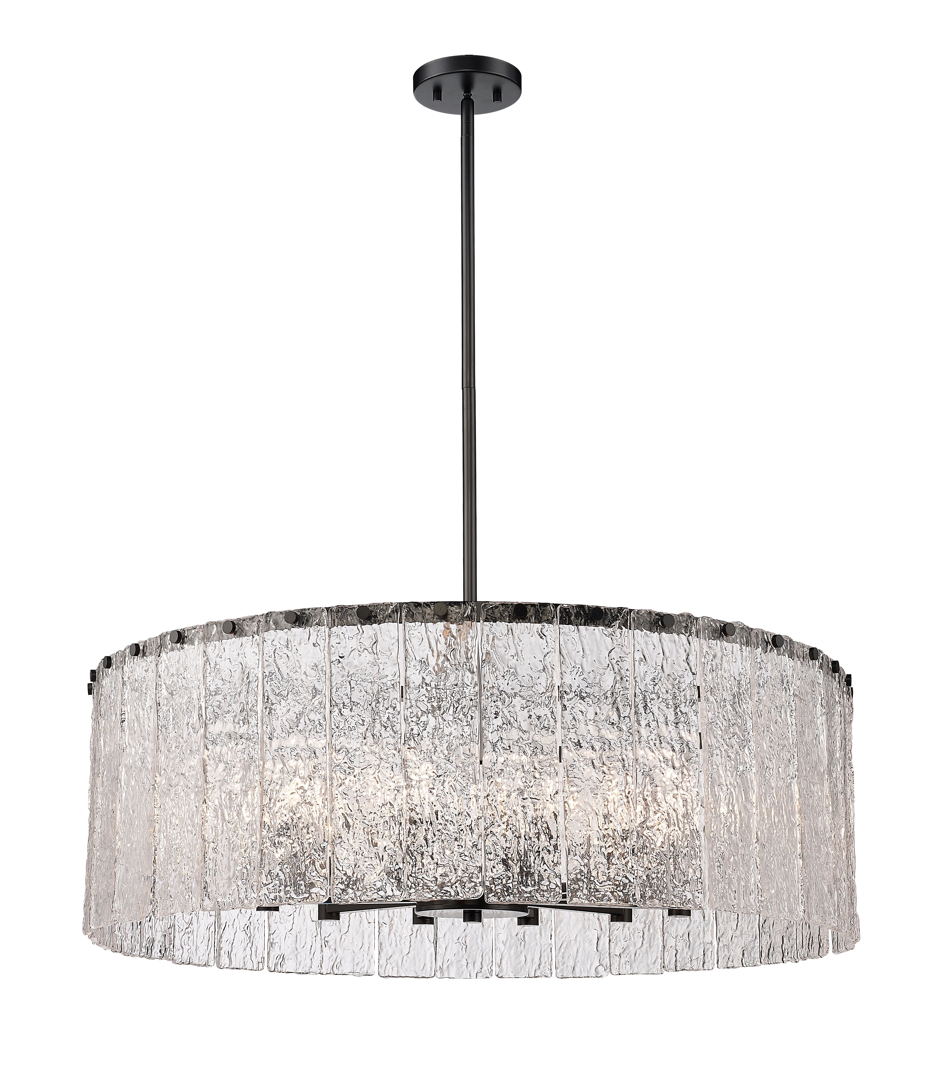 Glacier 12 Light Chandelier Matte Black