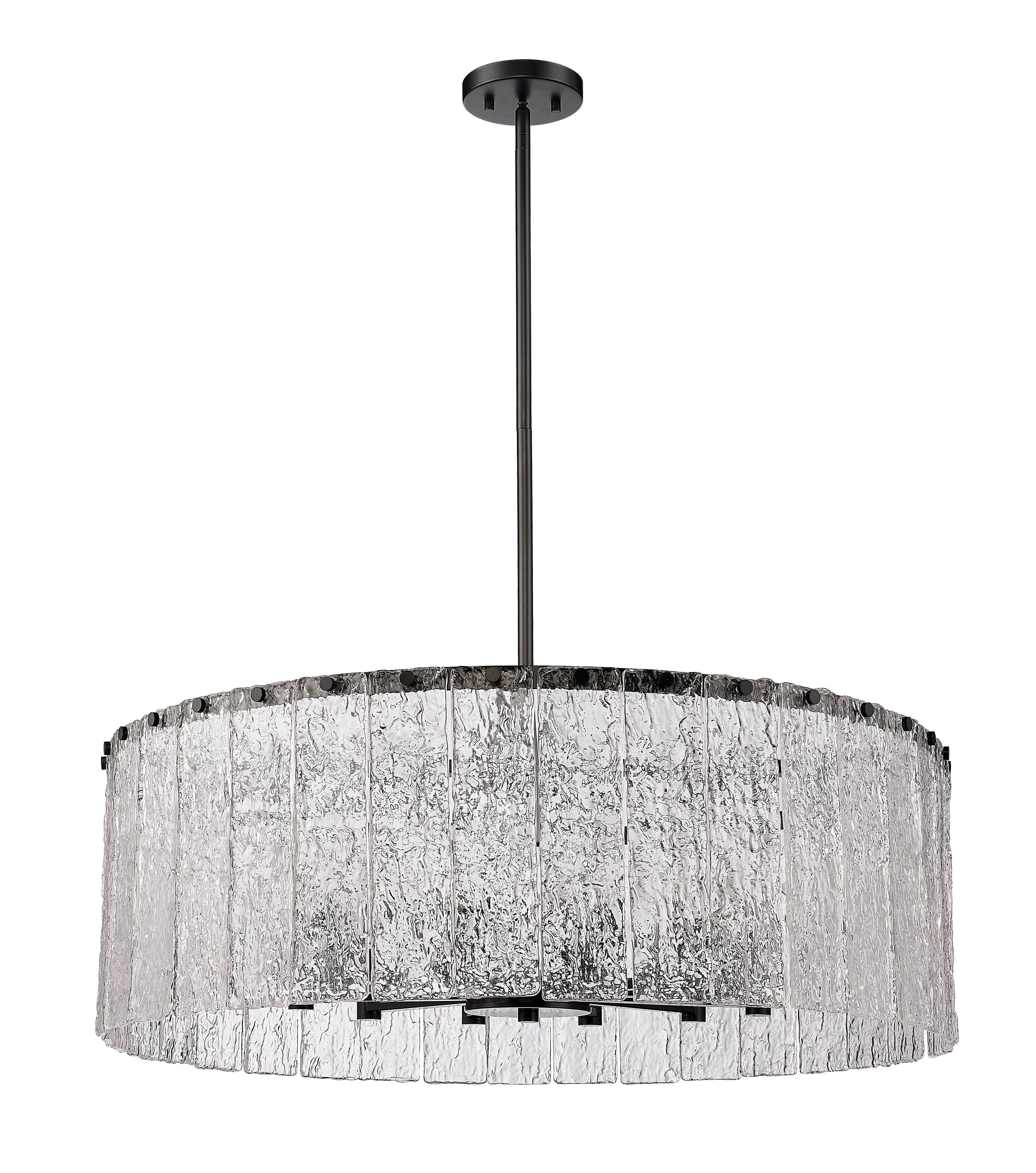 Glacier 12 Light Chandelier Matte Black