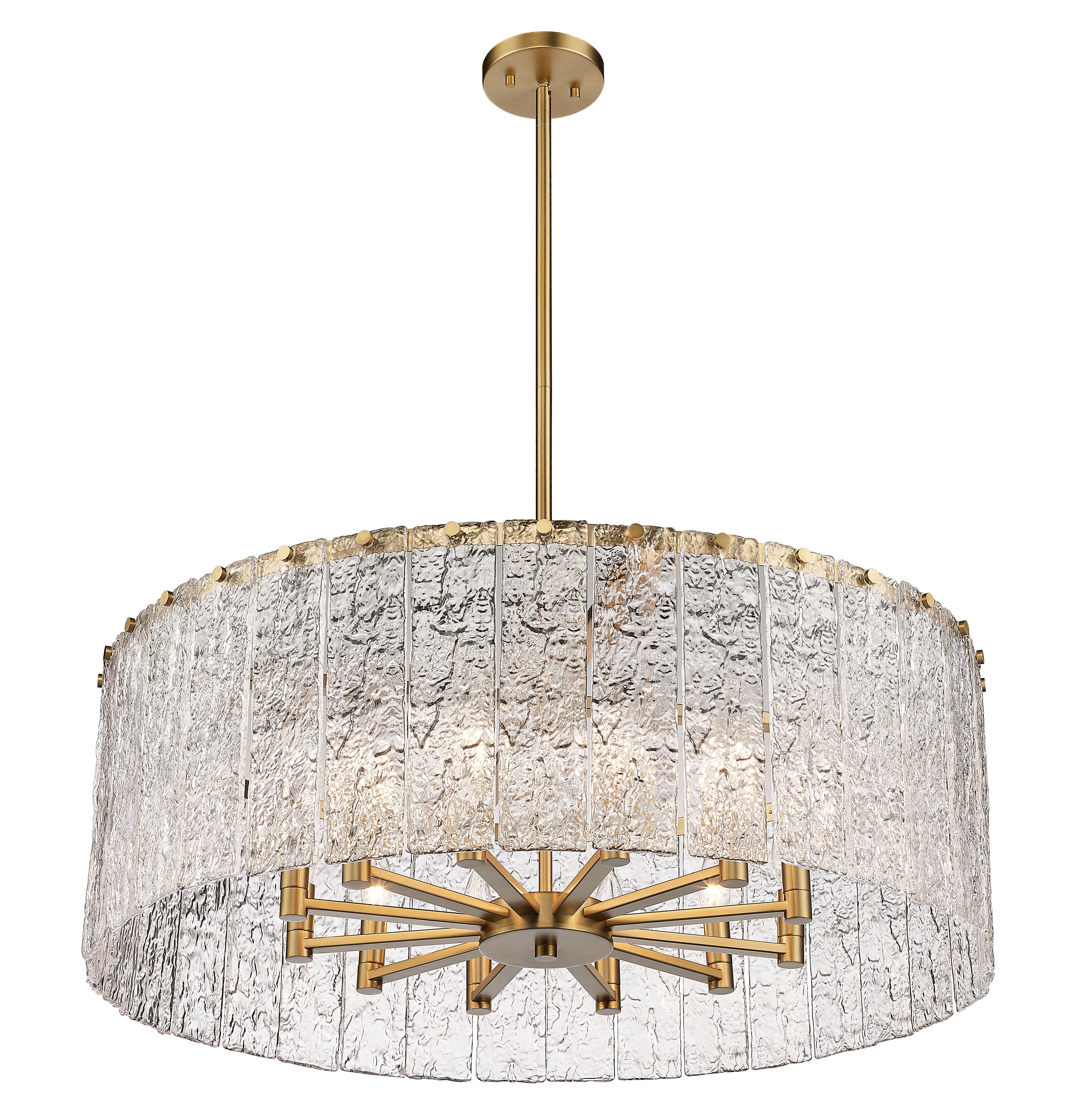 Glacier 12 Light Chandelier Modern Gold