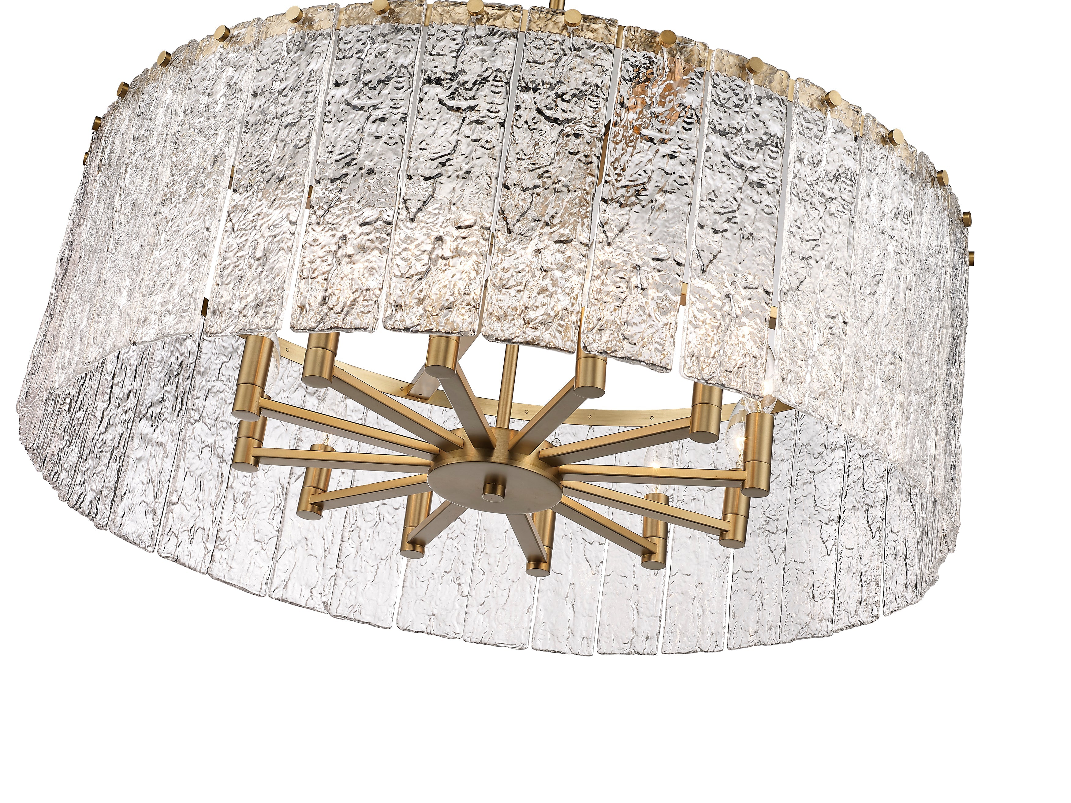 Glacier 12 Light Chandelier Modern Gold