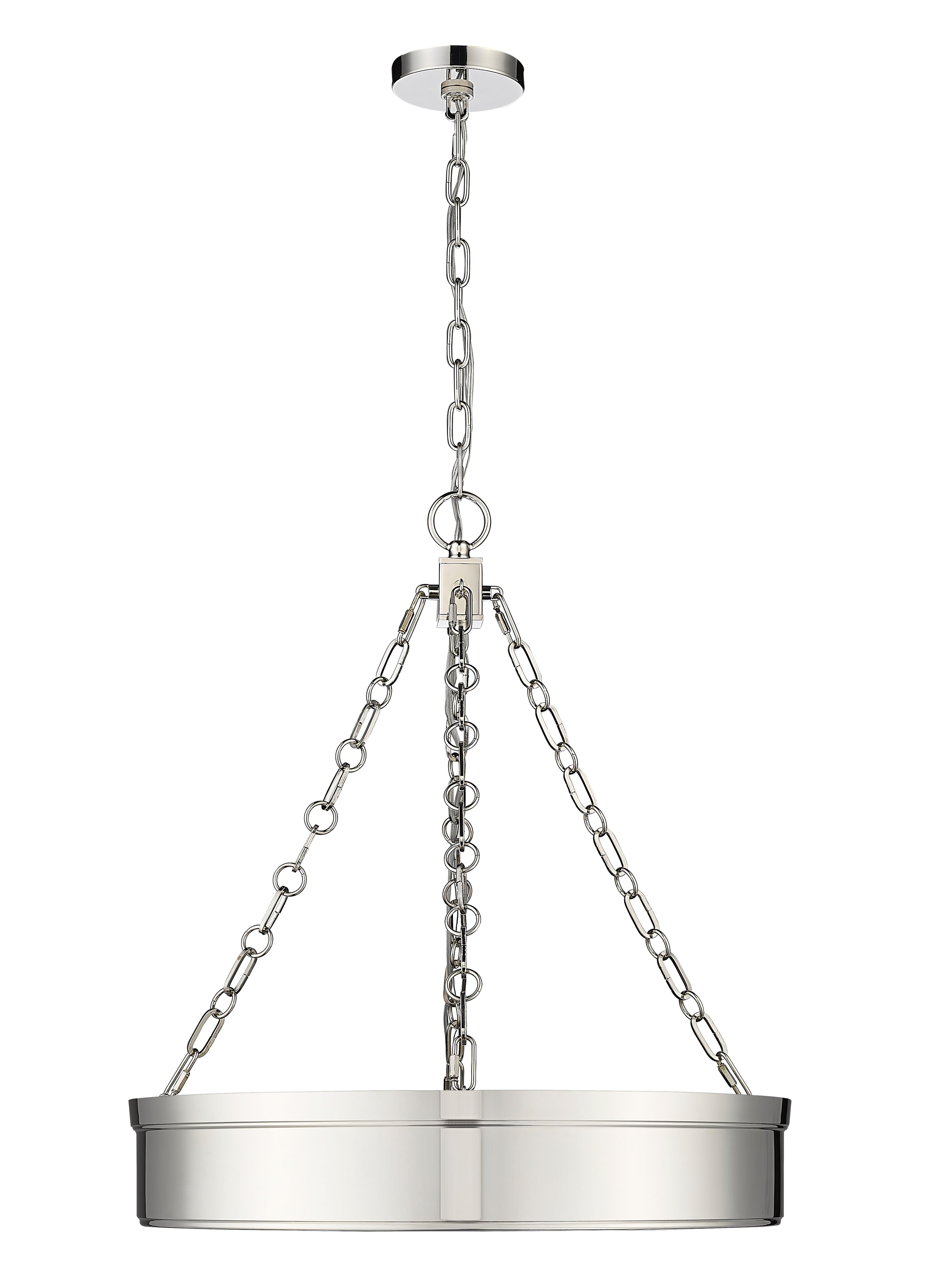 Anders LED 3 Light Chandelier Polished Nickel