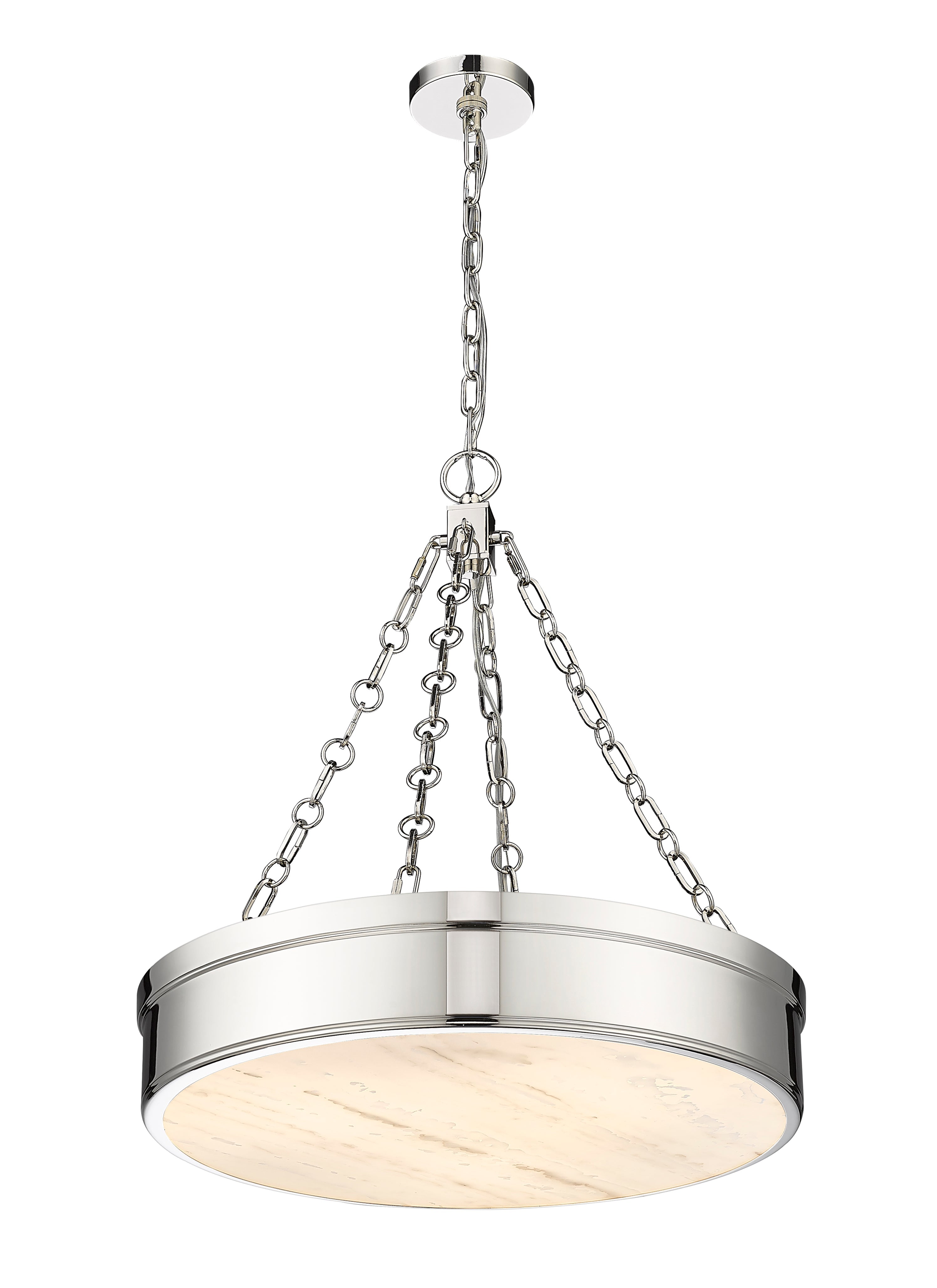Anders LED 3 Light Chandelier Polished Nickel