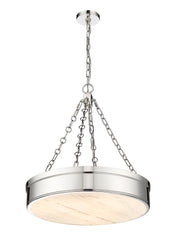 Anders LED 3 Light Chandelier Polished Nickel