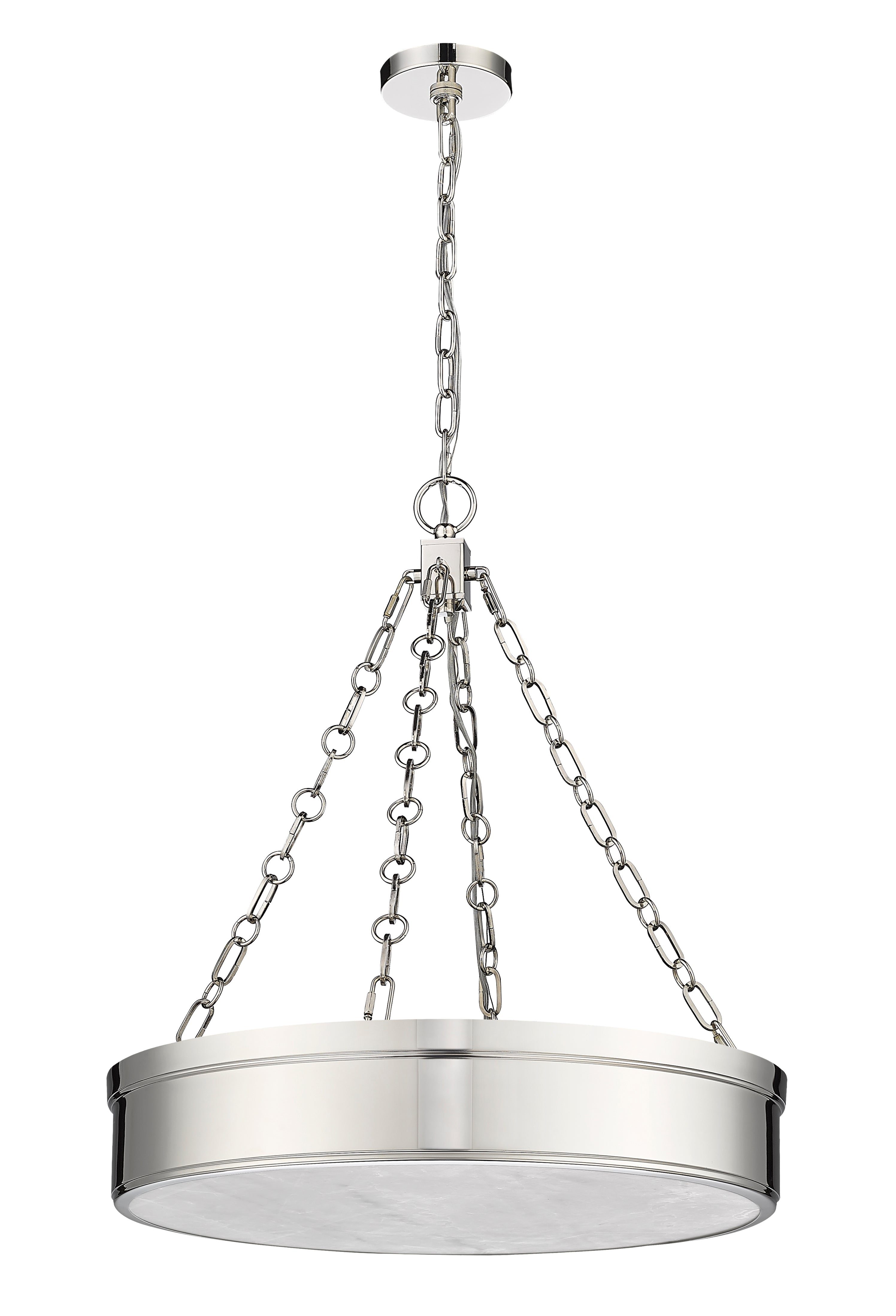 Anders LED 3 Light Chandelier Polished Nickel