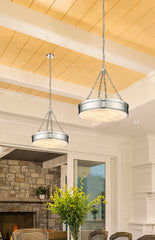 Anders LED 3 Light Chandelier Polished Nickel