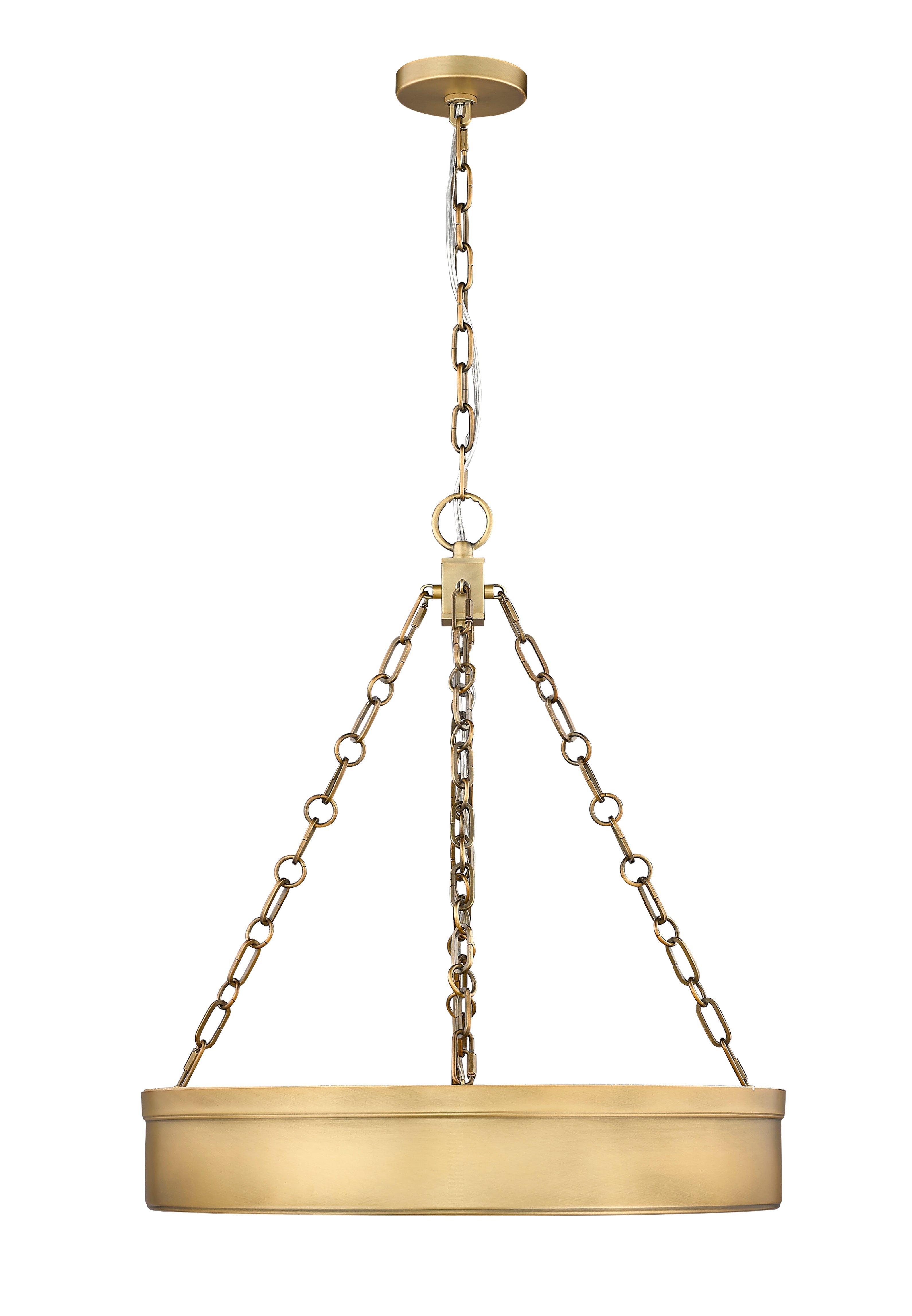 Anders LED 3 Light Chandelier Rubbed Brass