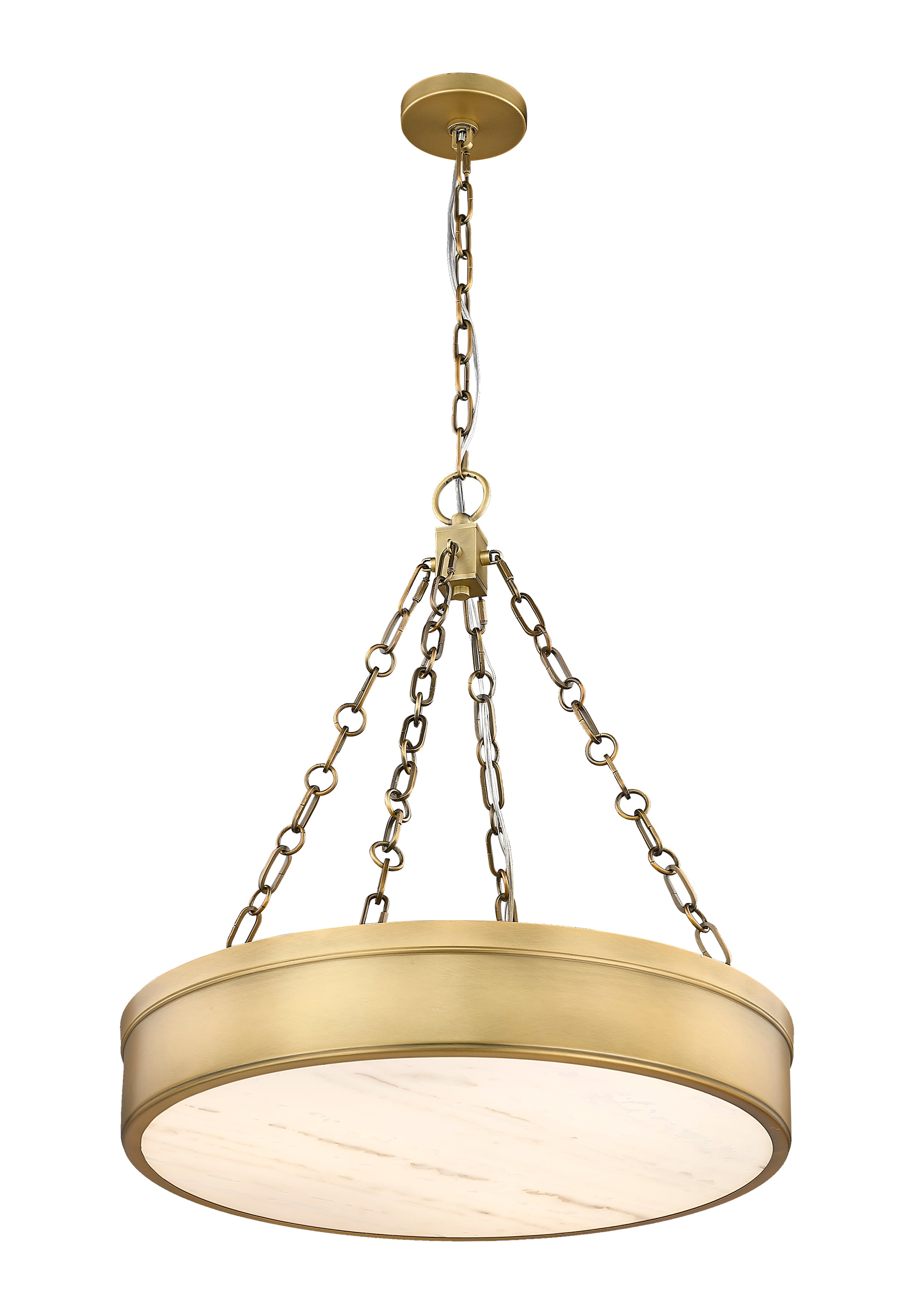 Anders LED 3 Light Chandelier Rubbed Brass