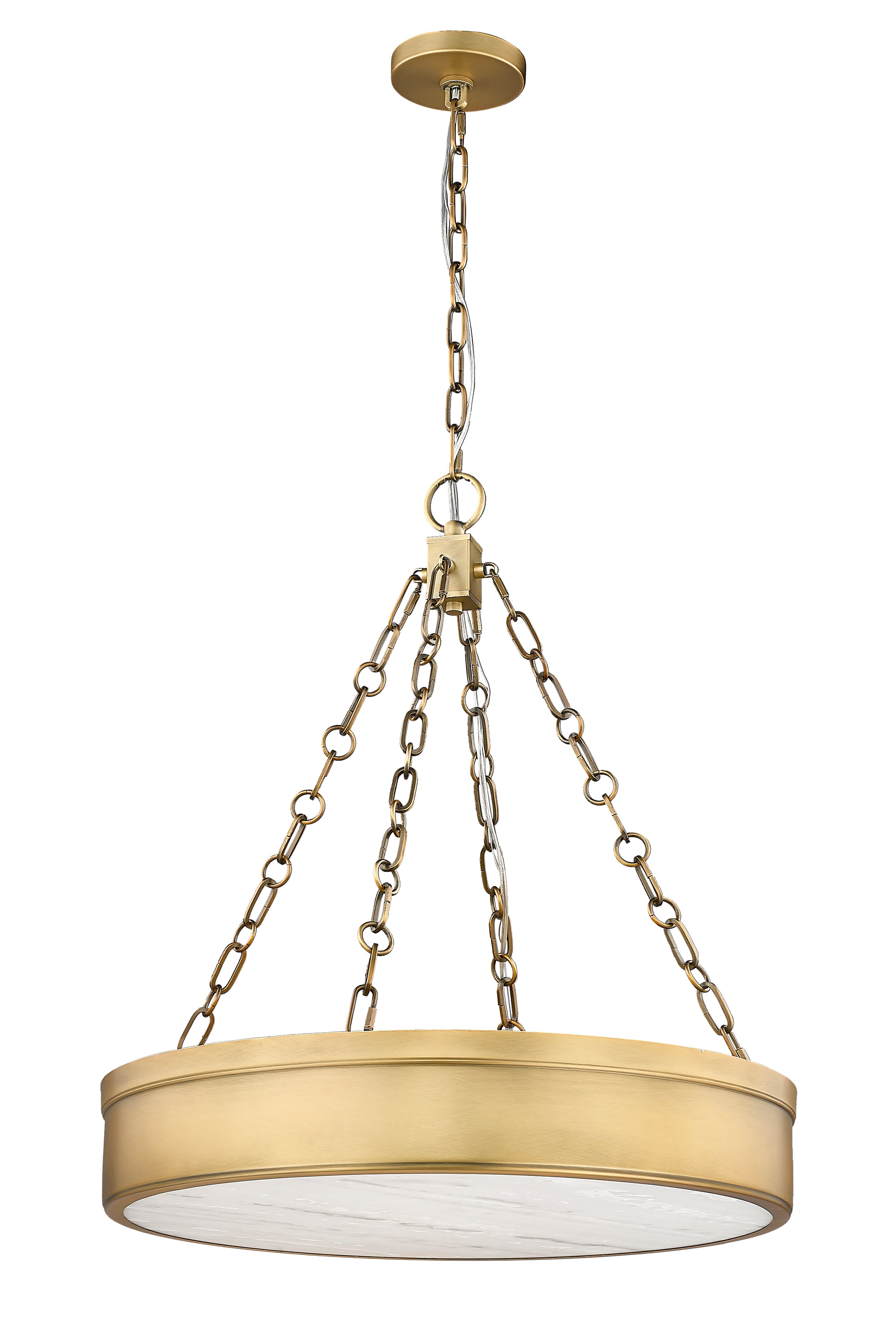 Anders LED 3 Light Chandelier Rubbed Brass