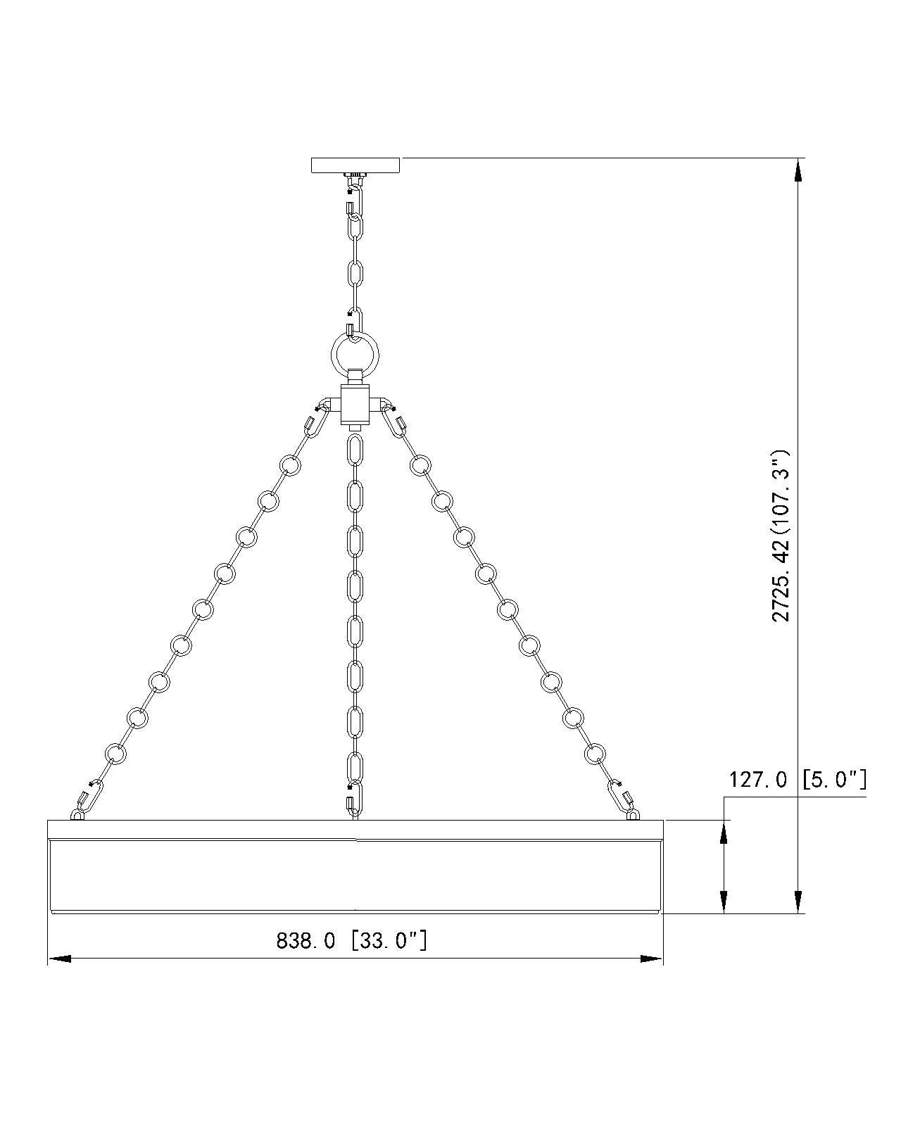 Anders LED 3 Light Chandelier Polished Nickel