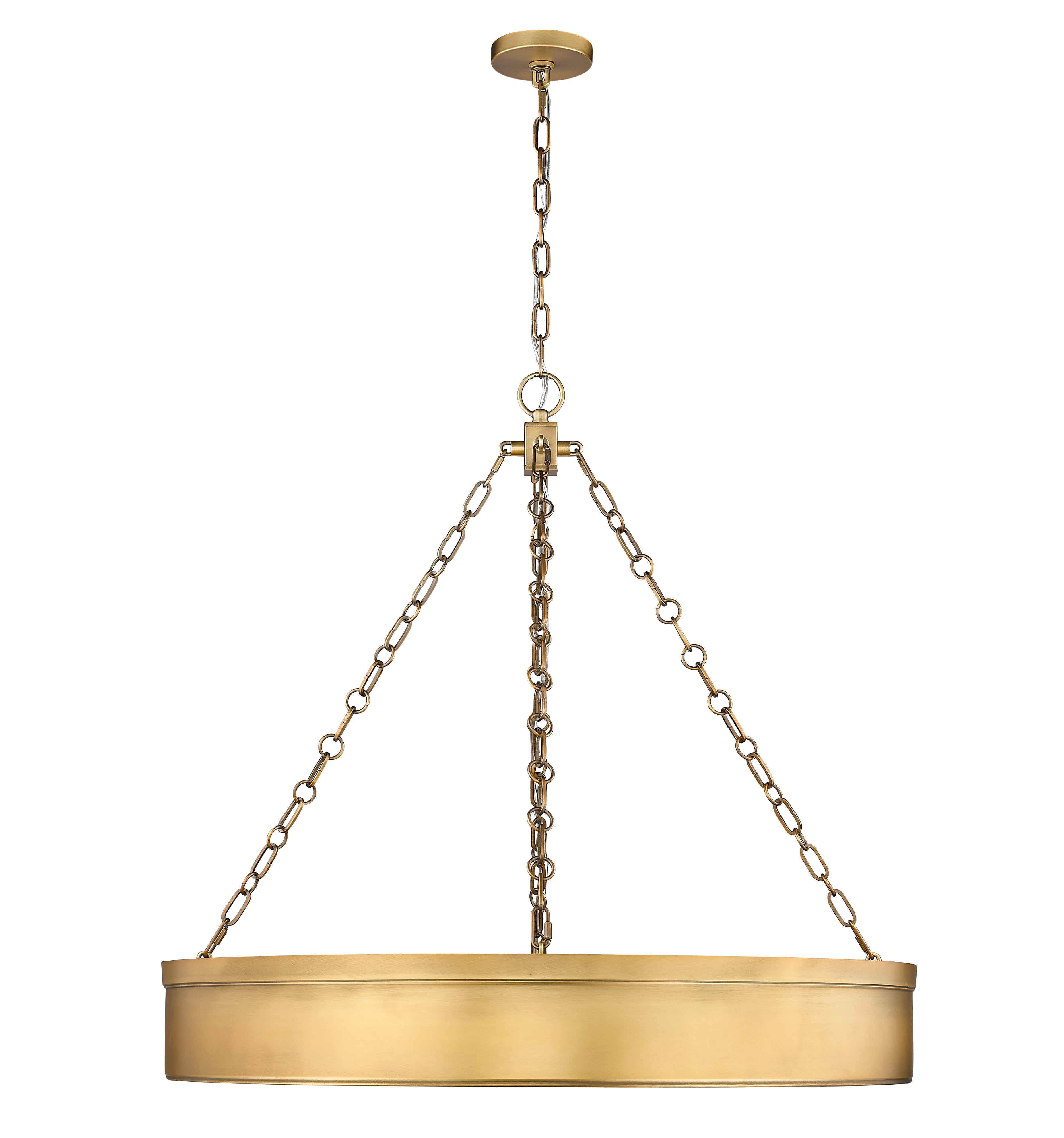 Anders LED 3 Light Chandelier Rubbed Brass