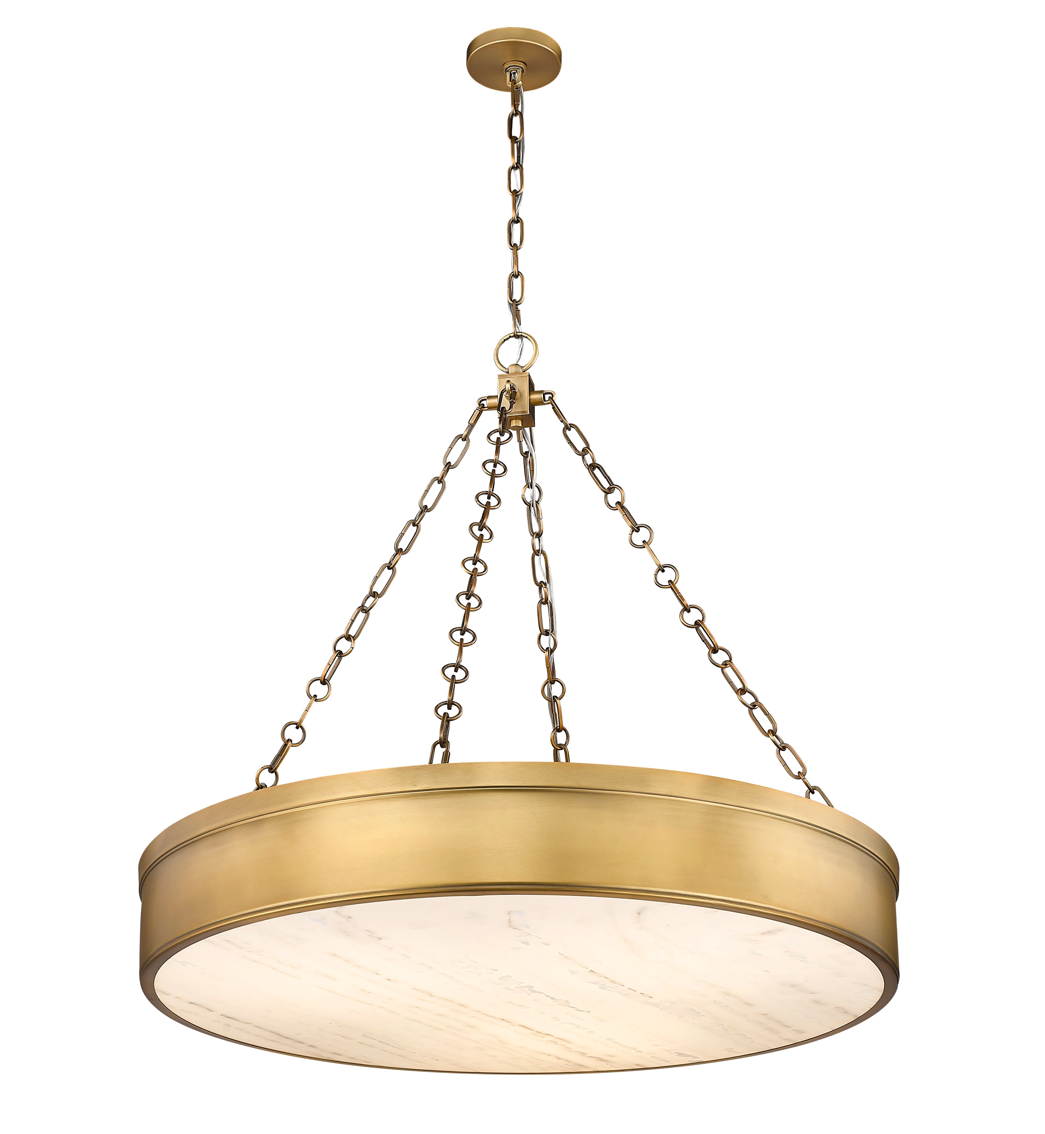 Anders LED 3 Light Chandelier Rubbed Brass