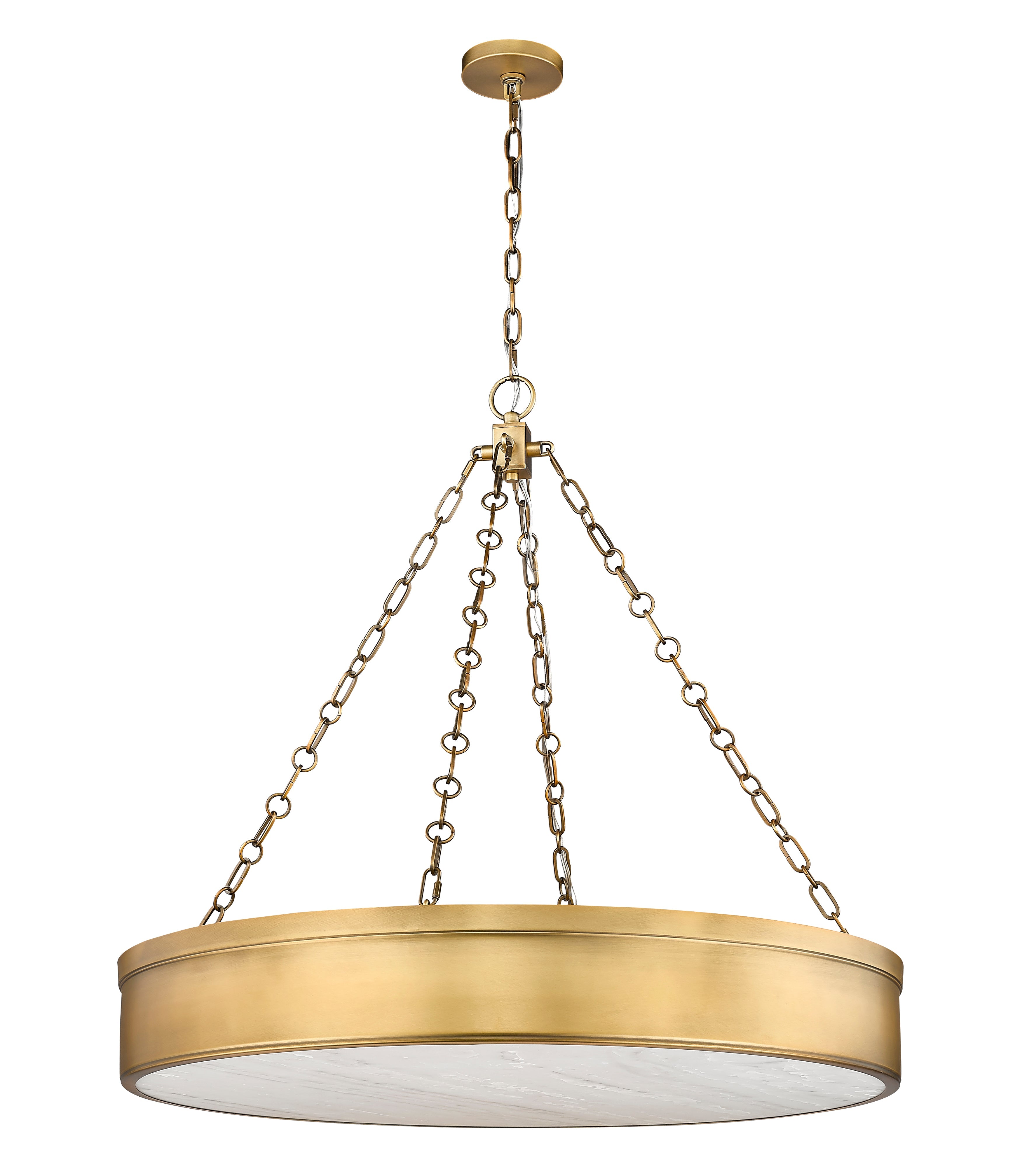 Anders LED 3 Light Chandelier Rubbed Brass