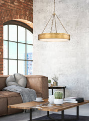 Anders LED 3 Light Chandelier Rubbed Brass
