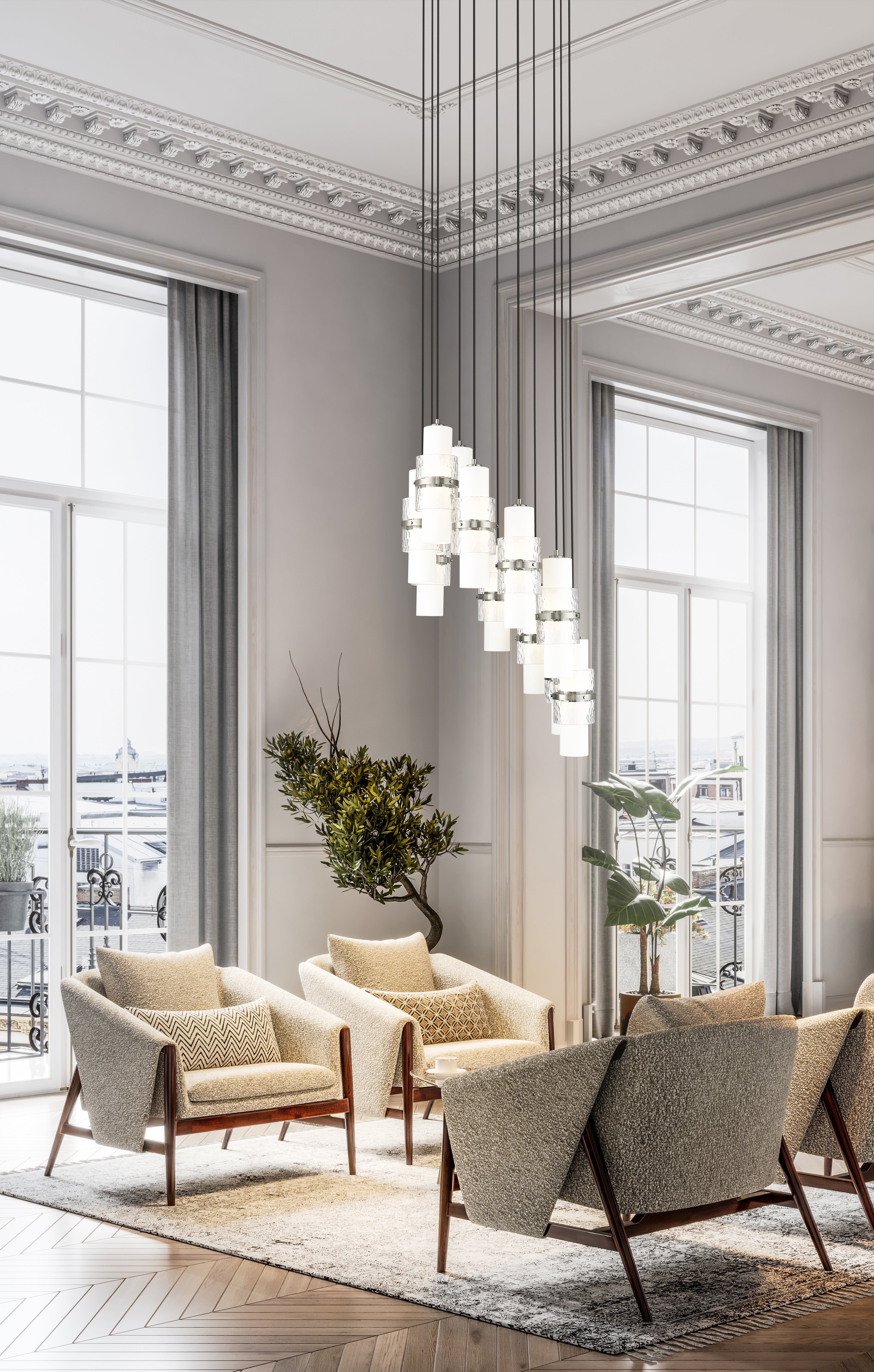 Cayden 11 Light Chandelier Brushed Nickel