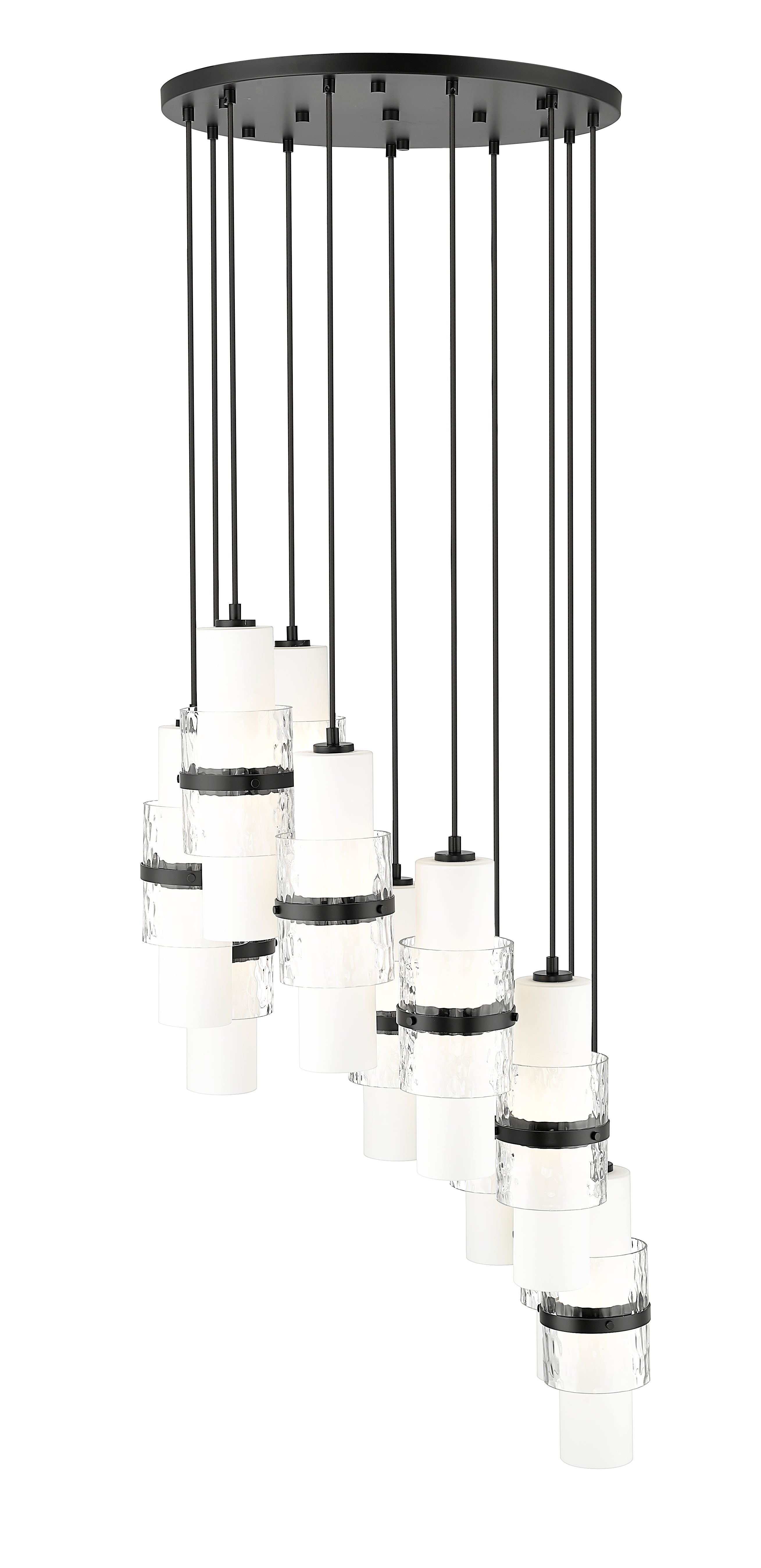 Cayden 11 Light Chandelier Matte Black