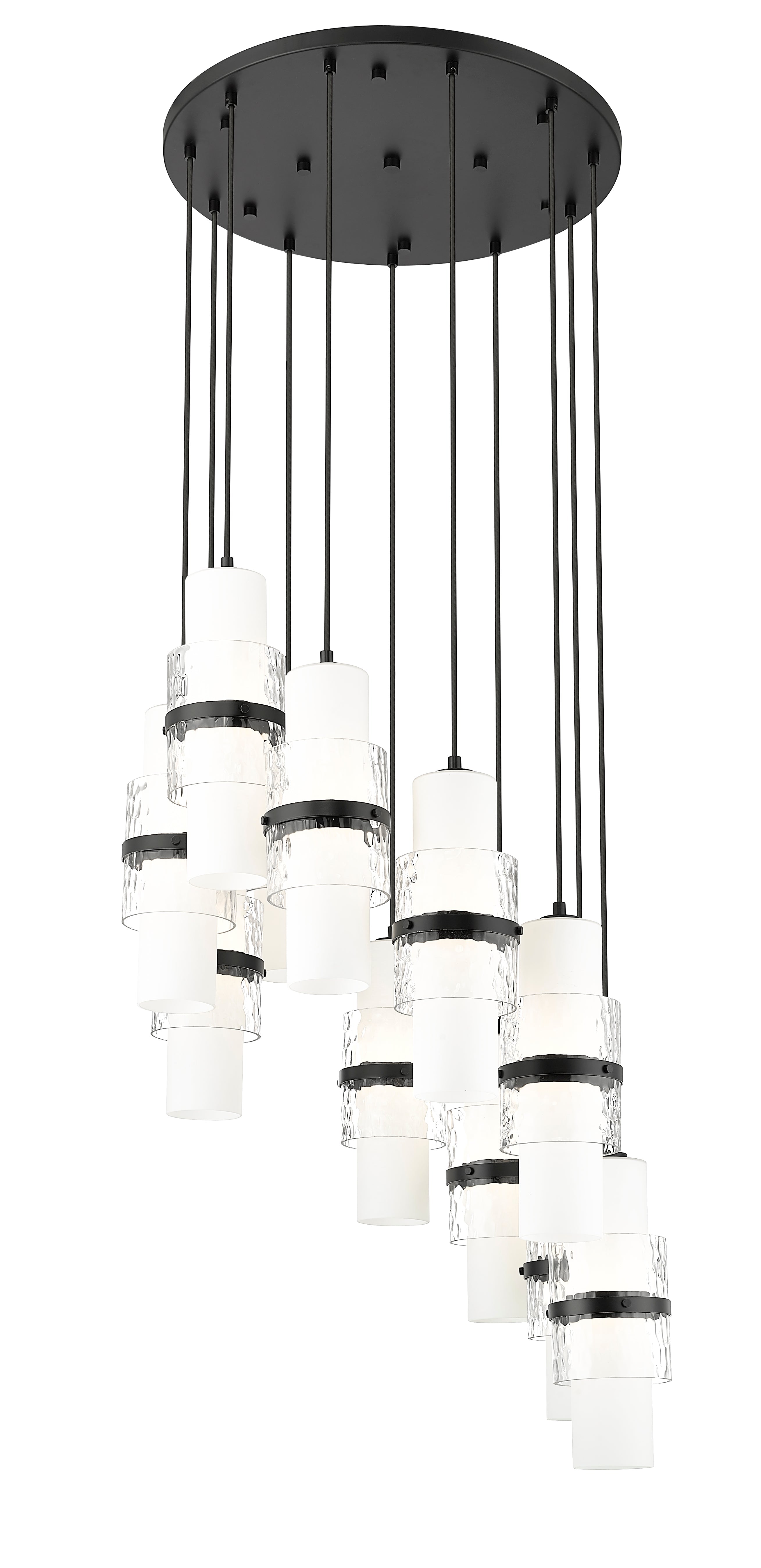 Cayden 11 Light Chandelier Matte Black