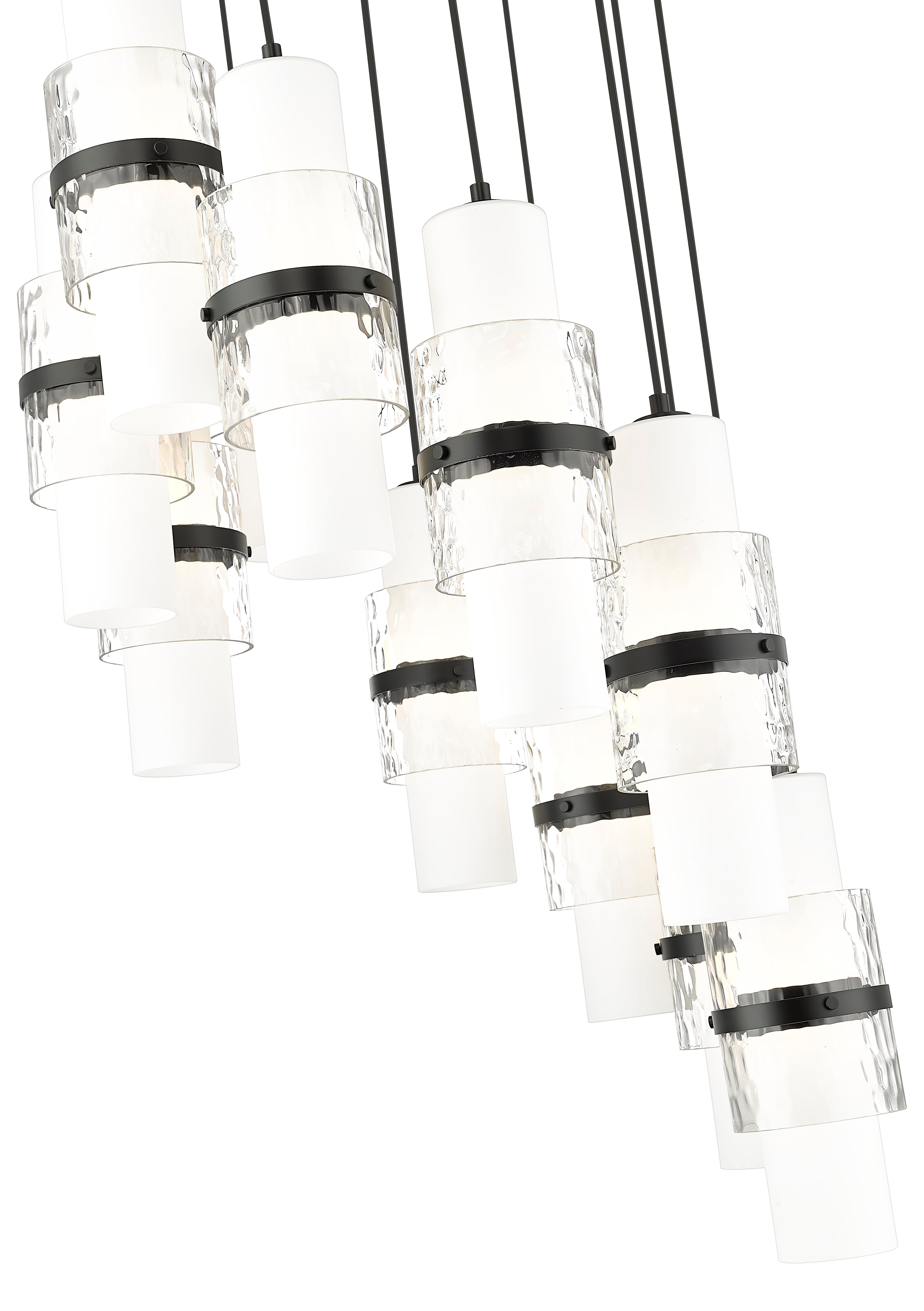 Cayden 11 Light Chandelier Matte Black