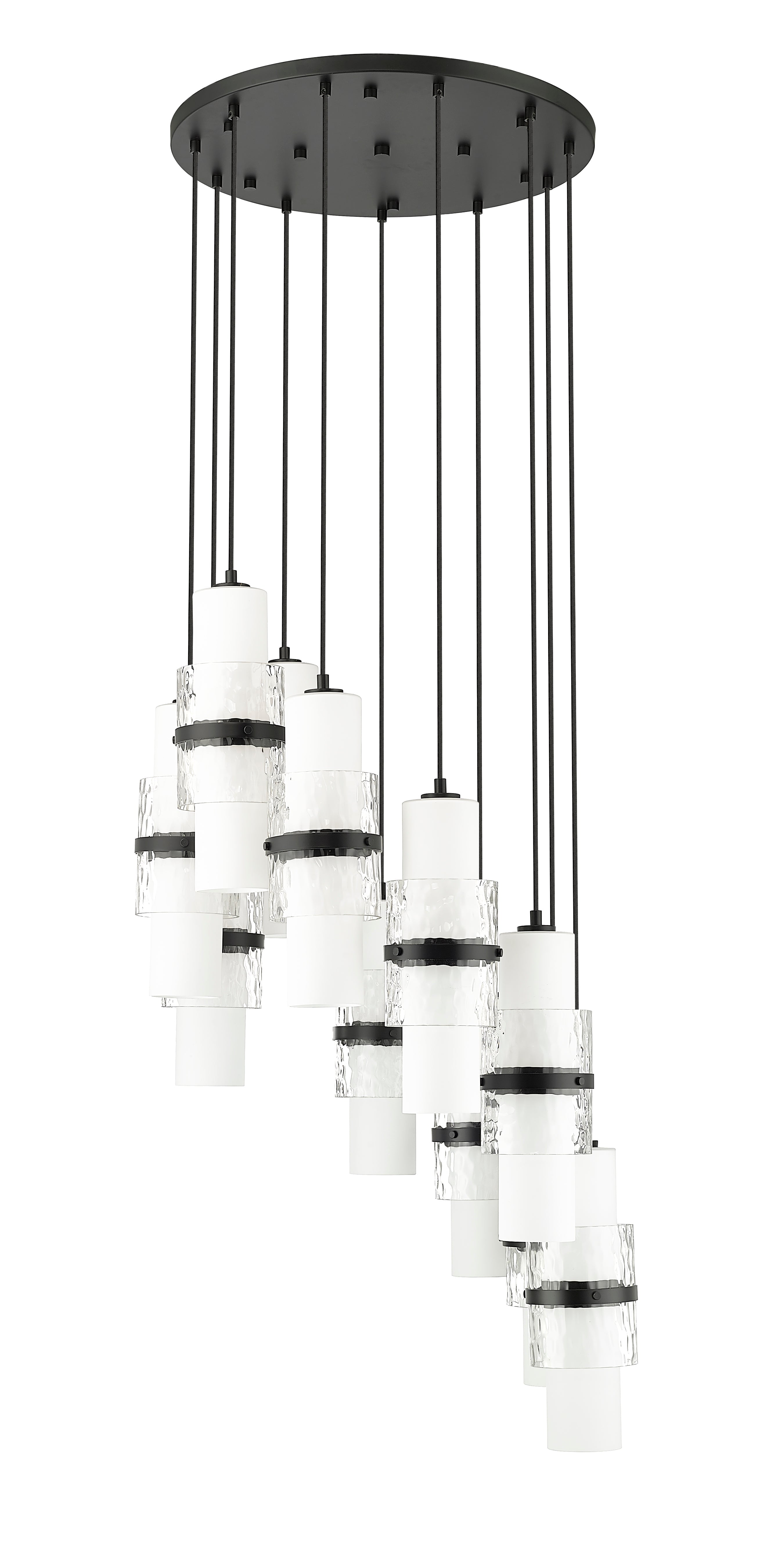 Cayden 11 Light Chandelier Matte Black