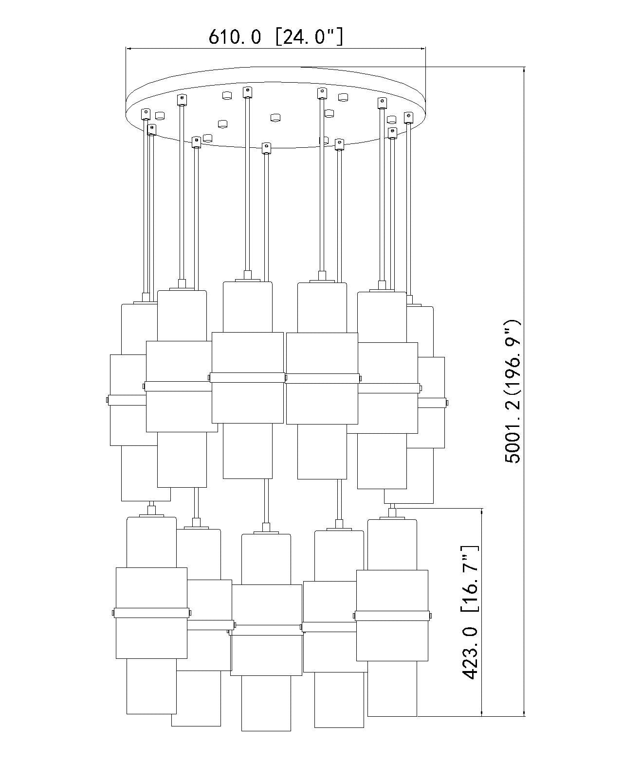 Cayden 11 Light Chandelier Modern Gold