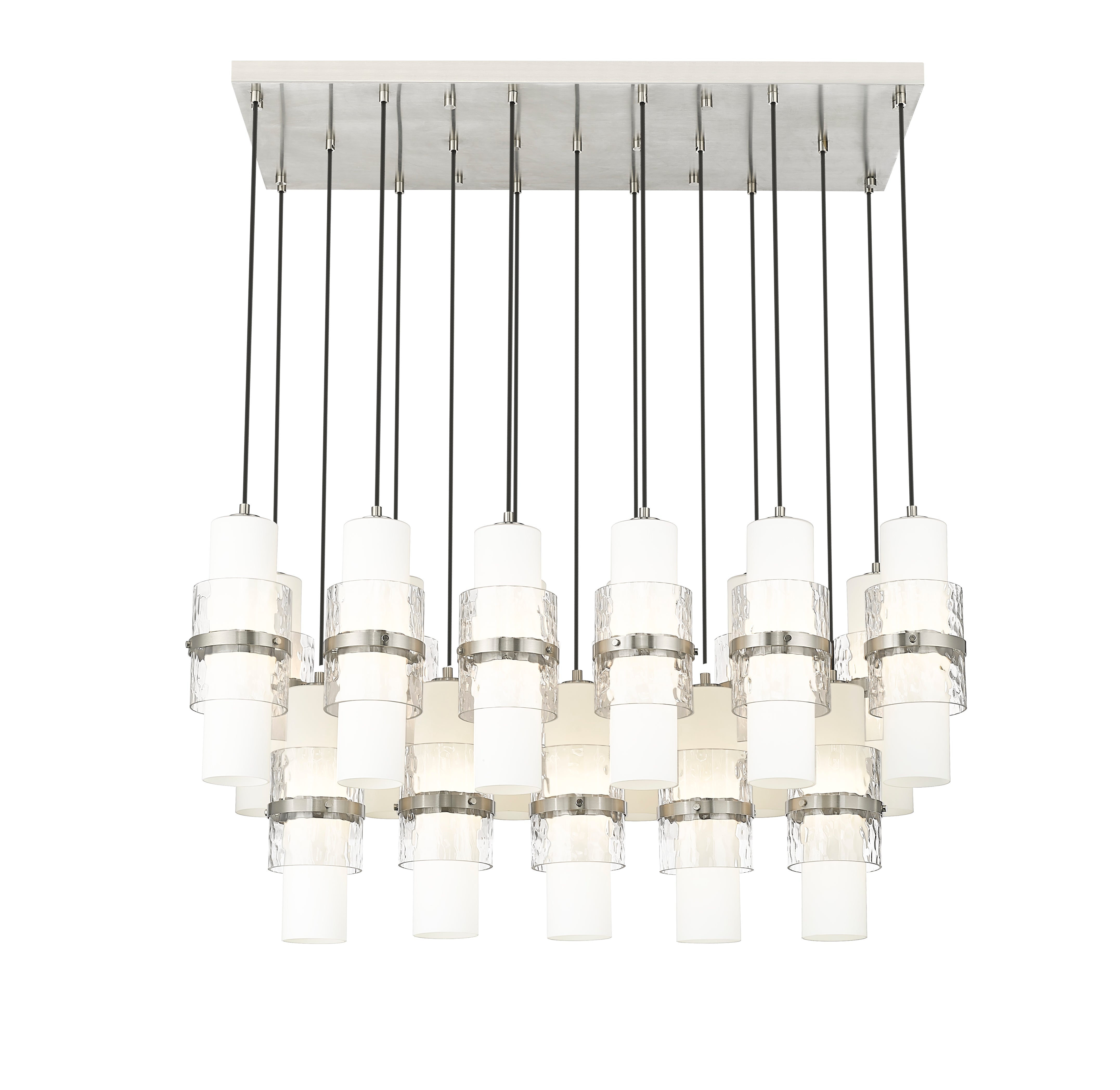 Cayden 17 Light Linear Chandelier Brushed Nickel